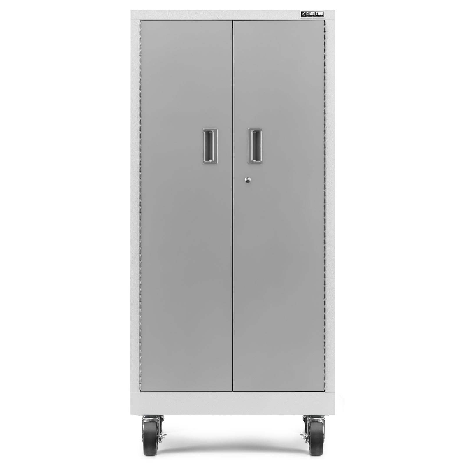 Gabinete de Garaje de Acero Gris Autosoportado Gladiator Premier Wall GearBox de 30 pulgadas de ancho x 65.25 pulgadas de alto x 18 pulgadas de profundidad