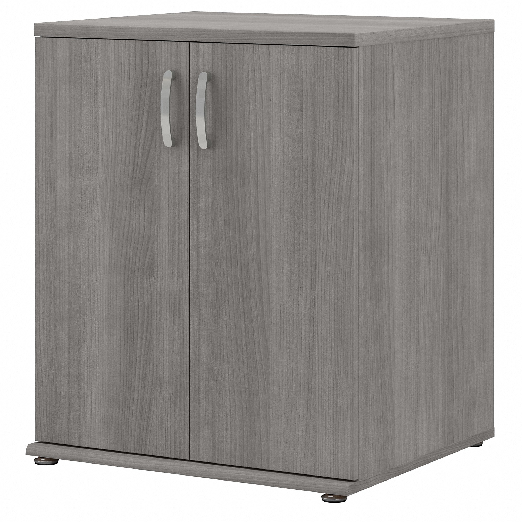 Gabinete de almacenamiento utilitario independiente de madera compuesta gris platino de 28.3464 pulgadas de ancho x 33.9763 pulgadas de alto de Bush Business Furniture
