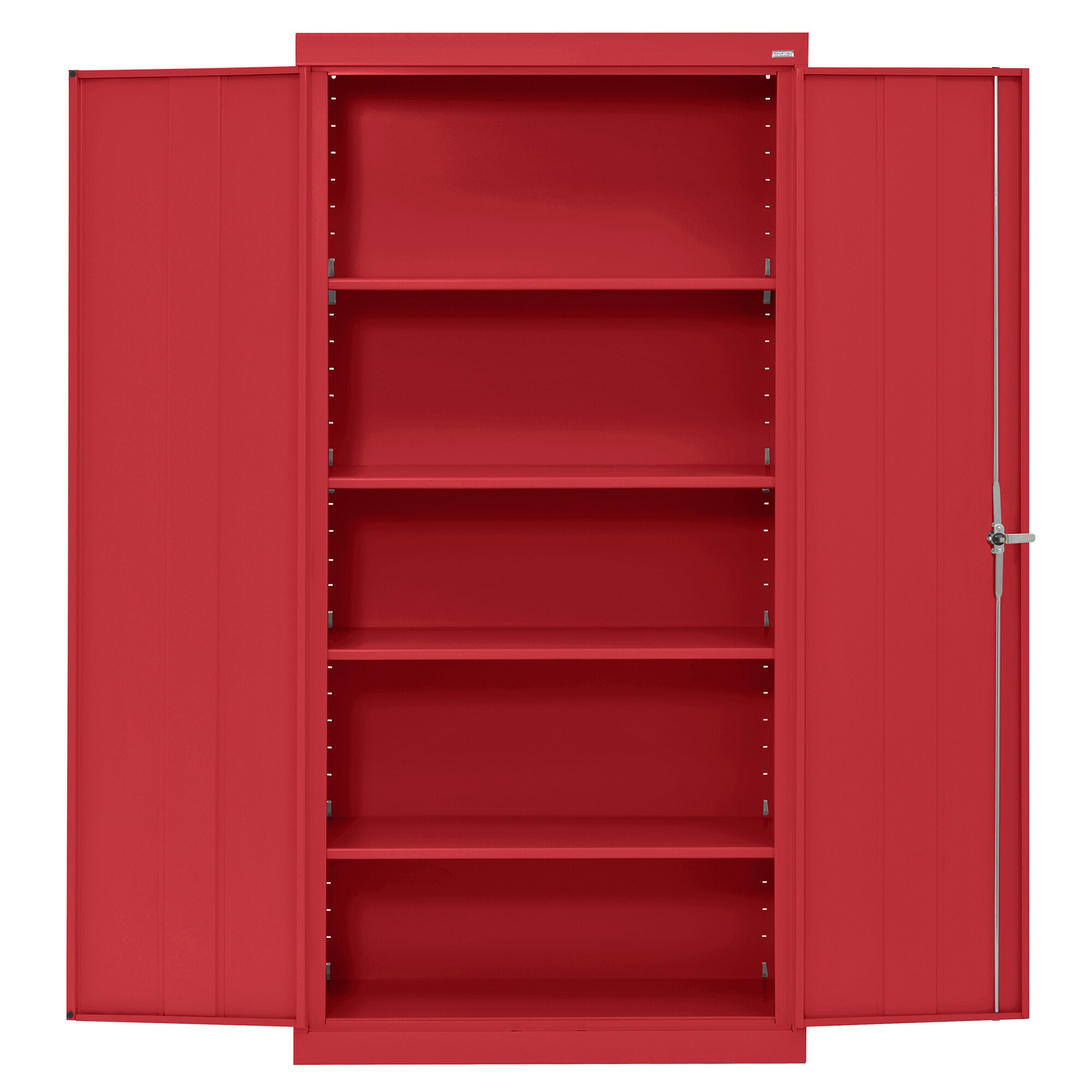 Gabinete de garaje de acero independiente en rojo de 36 pulgadas de ancho x 72 pulgadas de alto x 18 pulgadas de profundidad Sandusky CA41361872-01