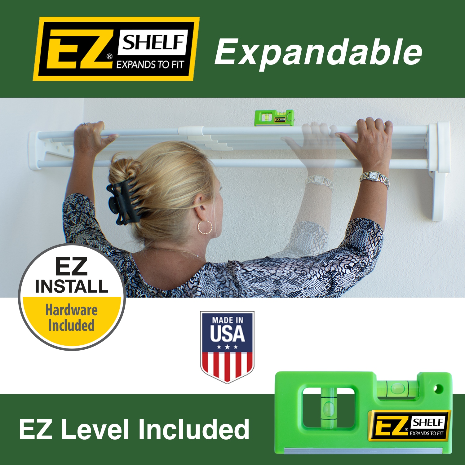 Sistema de almacenamiento para garaje de acero EZ Shelf de 150 pulgadas de ancho x 12 pulgadas de profundidad - color plateado EZS-G-S72S-2