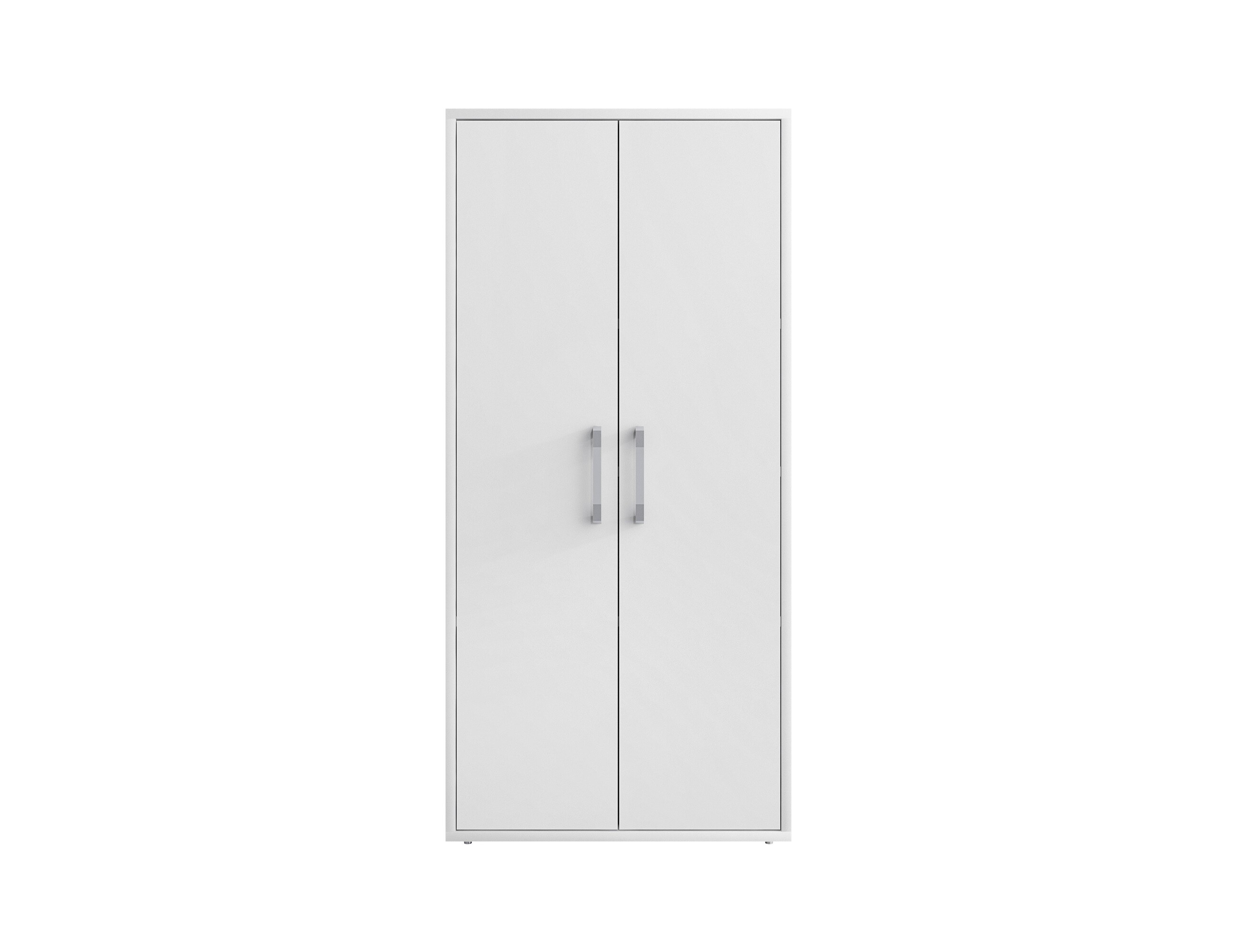 Gabinete de garaje independiente de madera compuesta en blanco de Manhattan Comfort Eiffel de 35.43 pulgadas de ancho x 73.43 pulgadas de alto x 17.72 pulgadas de profundidad