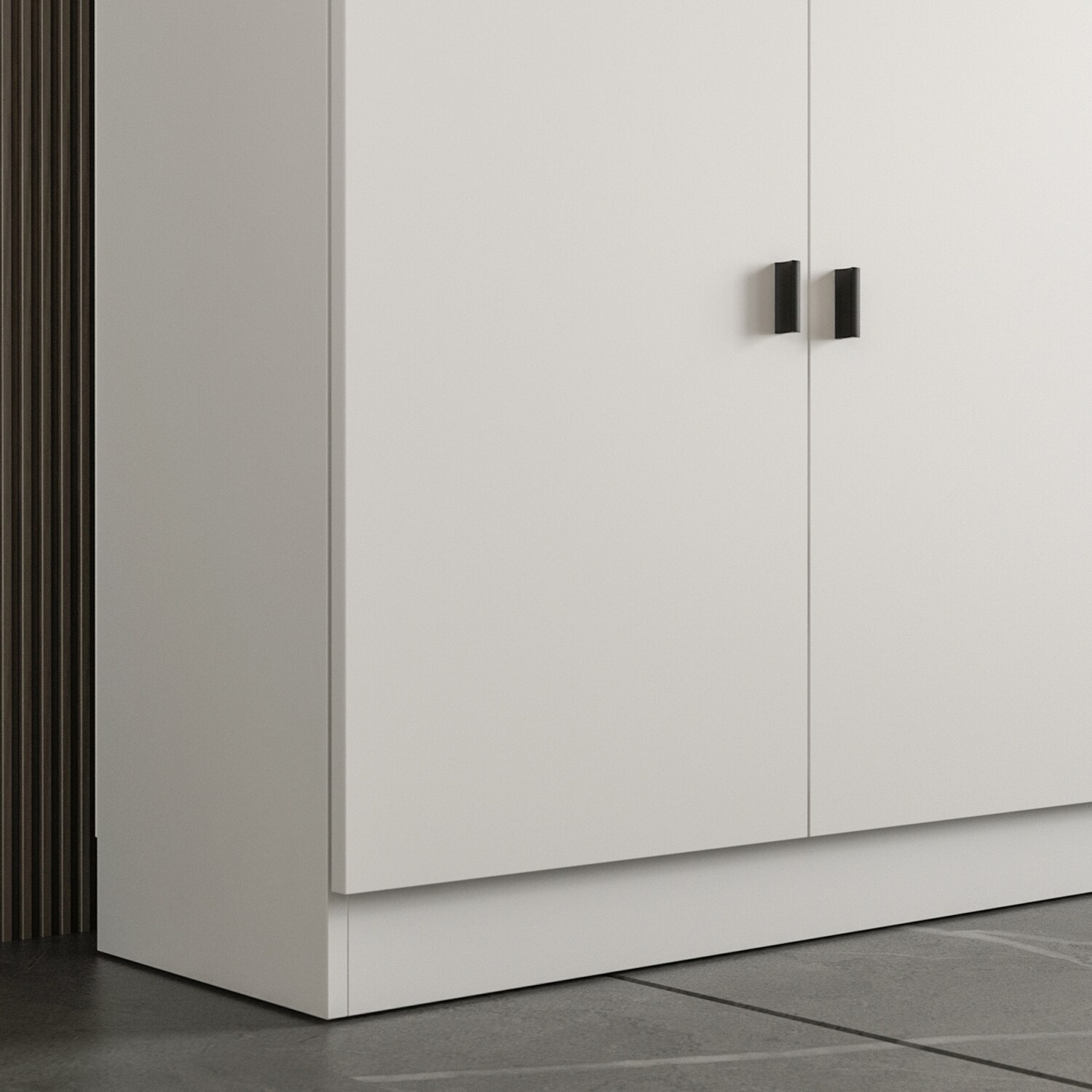 Gabinete de almacenamiento de utilidad independiente de MDF blanco FUFU&GAGA de 47.2 pulgadas de ancho x 87.8 pulgadas de alto KF210162+163