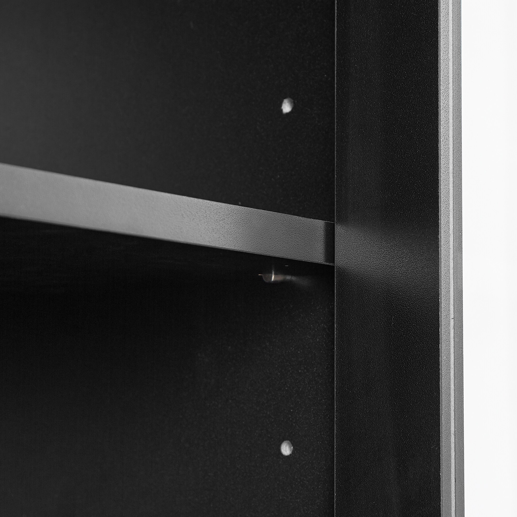 Gabinete de almacenamiento negro independiente de MDF ZAKLOOP de 66.9 pulgadas de ancho x 66.9 pulgadas de alto