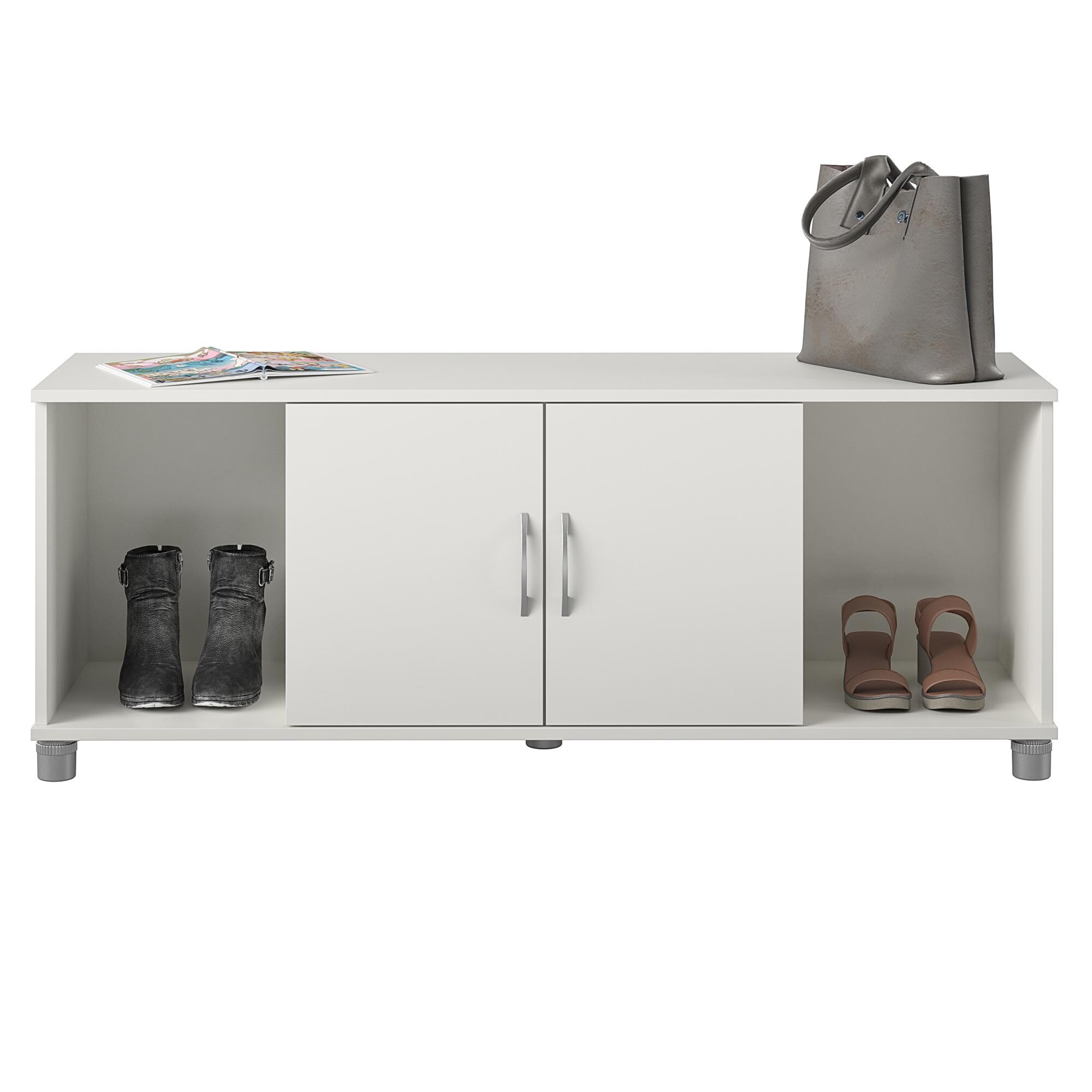 Ameriwood Home Lory 53.58 pulgadas de ancho x 20.50 pulgadas de alto en Blanco Stipple 6004015COM