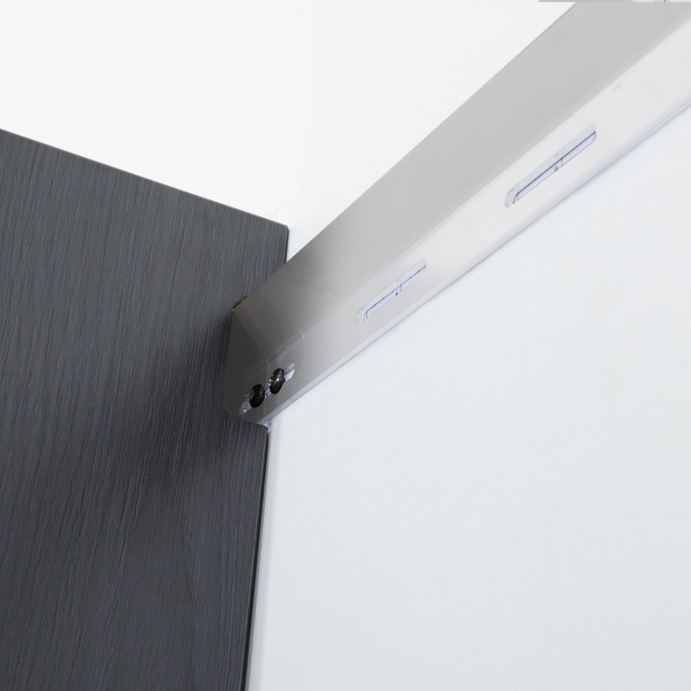 Sistema de almacenamiento para garaje en gris metálico de madera con 5 gabinetes de 96 pulgadas de ancho x 79 pulgadas de alto x 20 pulgadas de profundidad Klair Living AST-AB2CD