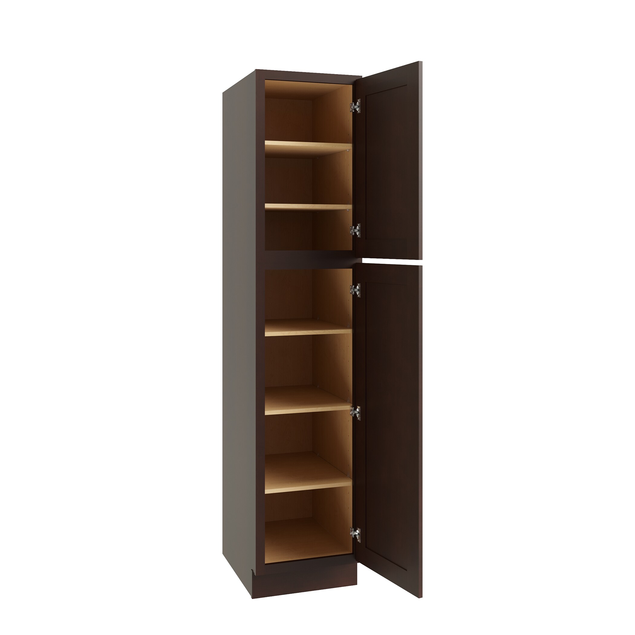 Gabinete de almacenamiento utility independiente Parkstone de madera café de 18 pulgadas de ancho x 84 pulgadas de alto RELIABILT L11-UC1824X84R