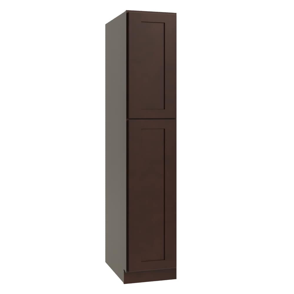 Gabinete de almacenamiento utility independiente Parkstone de madera café de 18 pulgadas de ancho x 84 pulgadas de alto RELIABILT L11-UC1824X84R