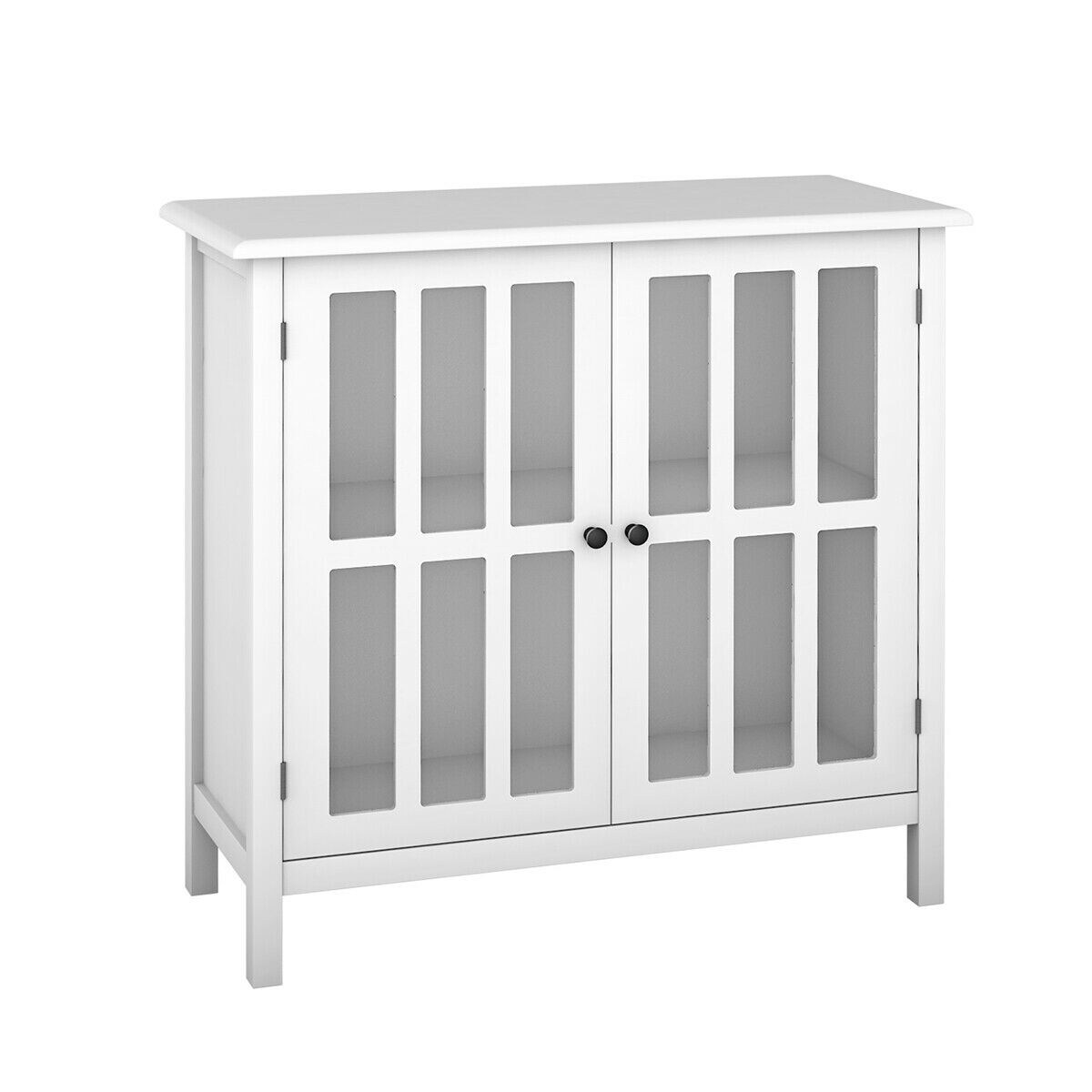 Gabinete de almacenamiento utilitario autoportante de composite de madera blanco de 14 pulgadas de ancho x 31 pulgadas de alto de Costway CYW50327