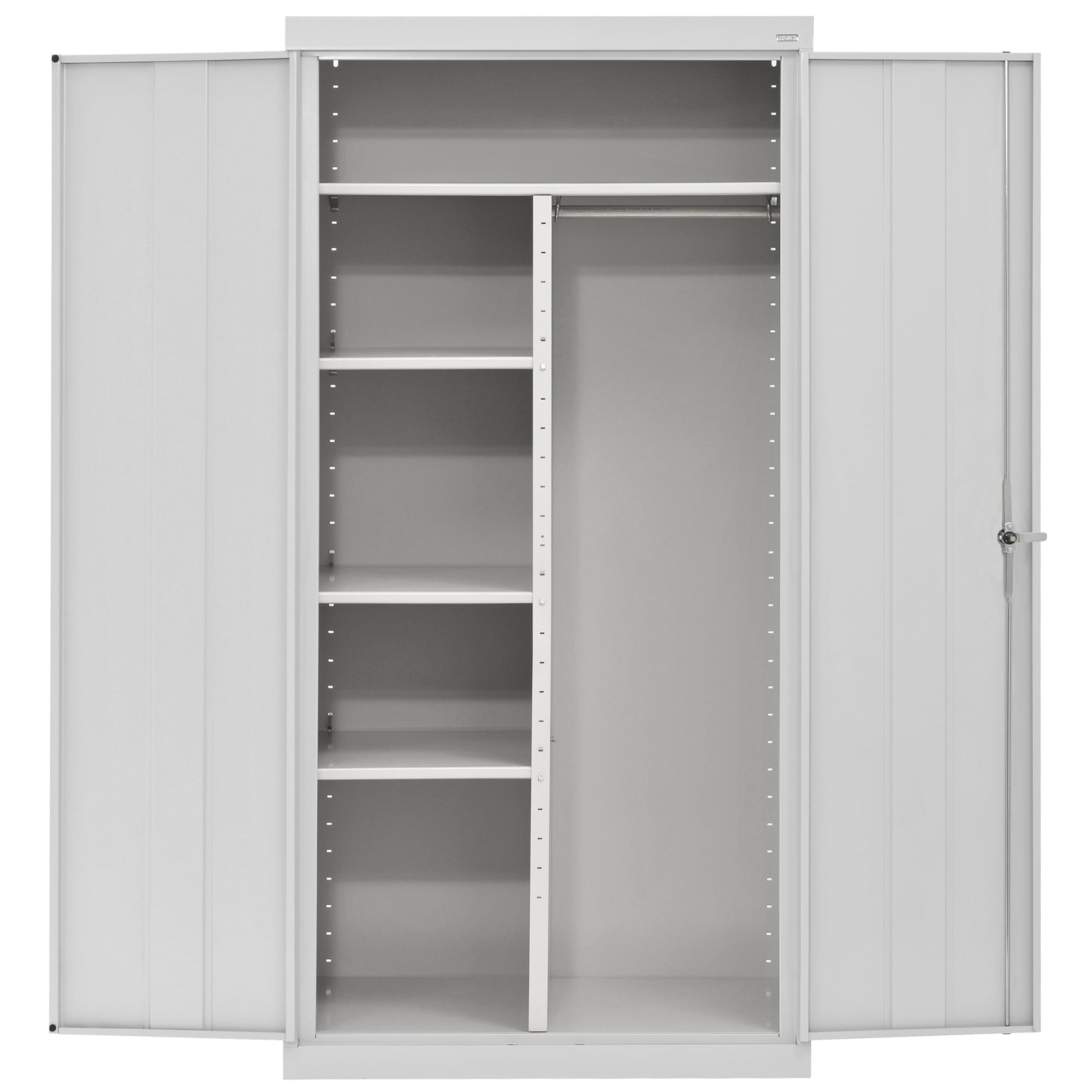 Gabinete de garaje de acero independiente en gris de 36 pulgadas de ancho x 72 pulgadas de alto x 18 pulgadas de profundidad de Sandusky CAC1361872-05