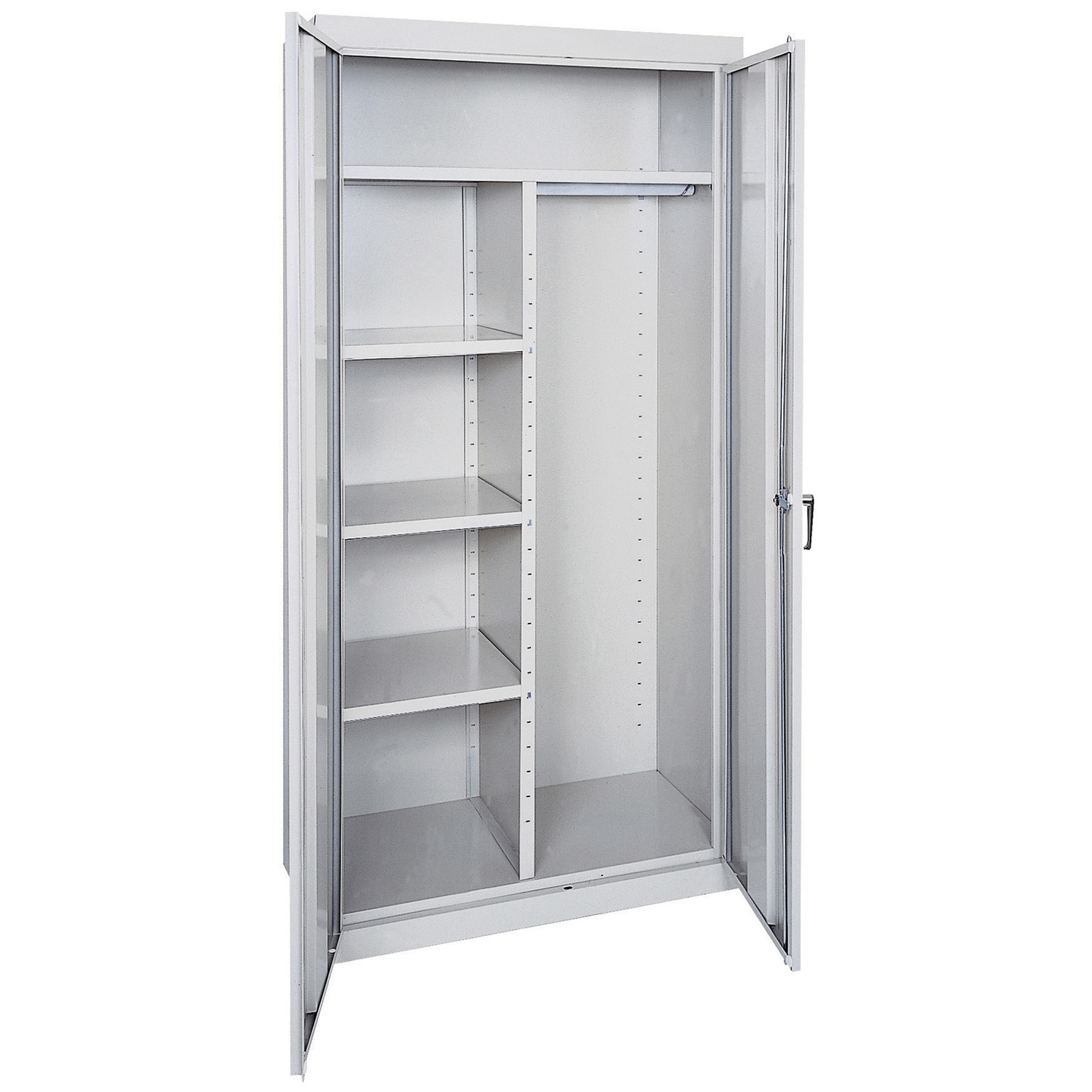 Gabinete de garaje de acero independiente en gris de 36 pulgadas de ancho x 72 pulgadas de alto x 18 pulgadas de profundidad de Sandusky CAC1361872-05