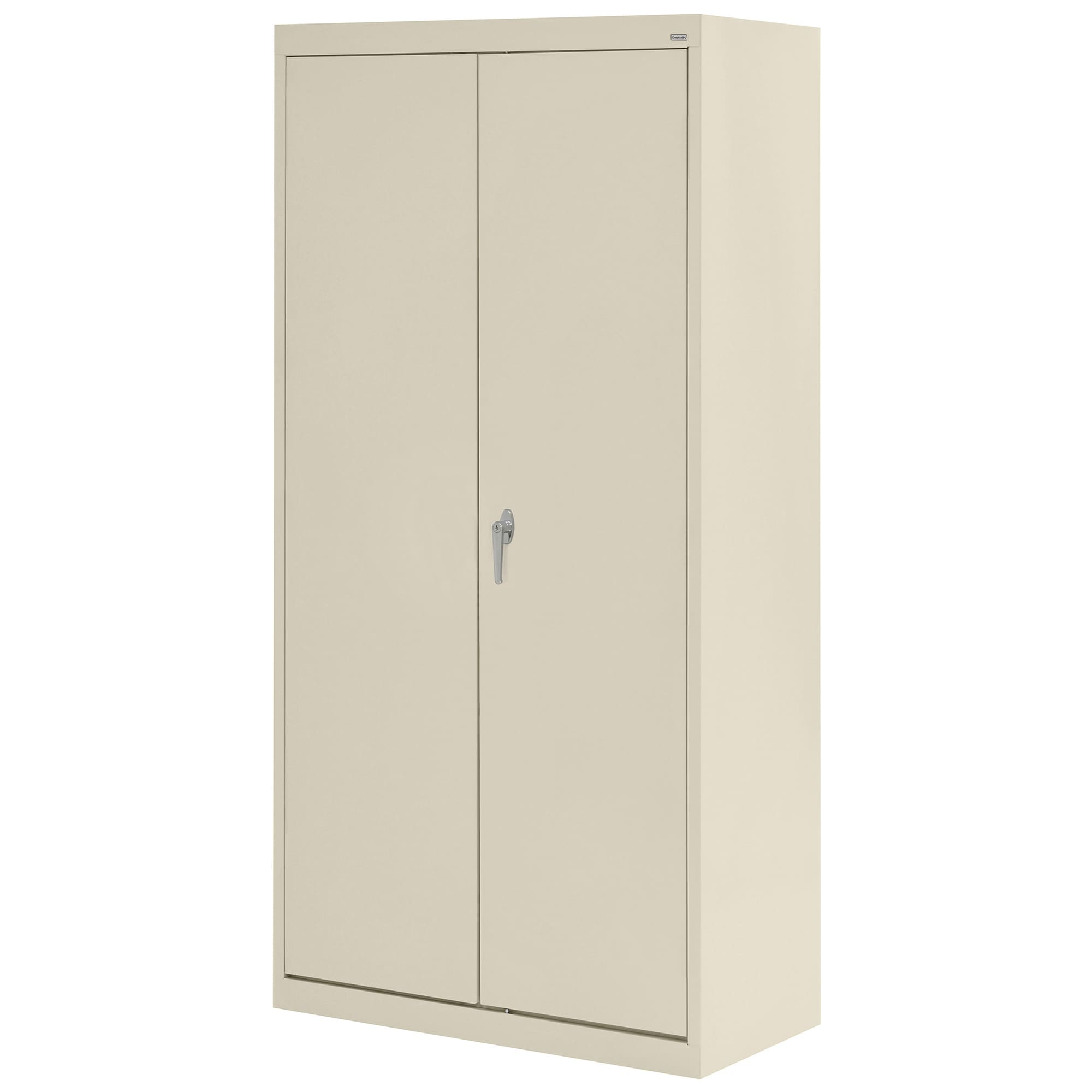 Gabinete de garaje independiente de acero en marrón/beige de 36 pulgadas de ancho x 72 pulgadas de alto x 18 pulgadas de profundidad Sandusky CAC1361872-07