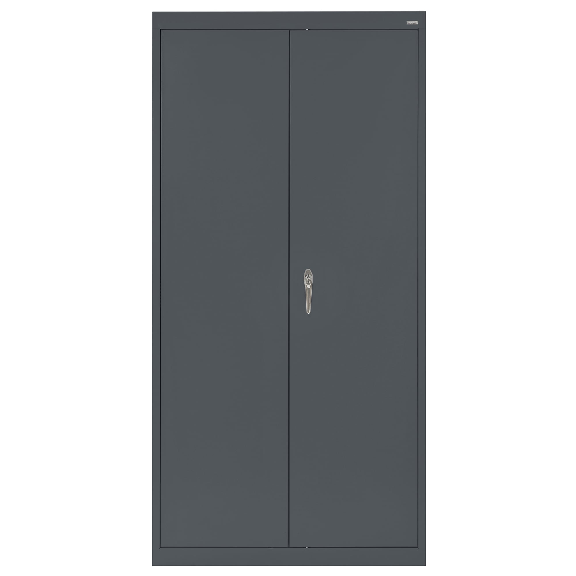 Gabinete de garaje de acero independiente en gris de 36 pulgadas de ancho x 72 pulgadas de alto x 18 pulgadas de profundidad Sandusky CAC1361872-02