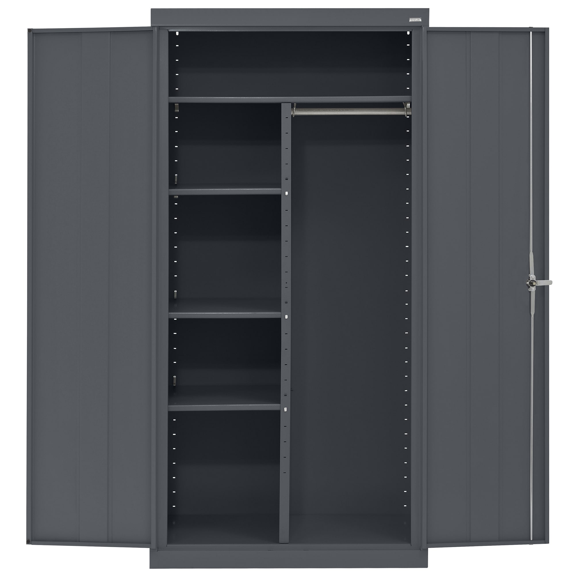 Gabinete de garaje de acero independiente en gris de 36 pulgadas de ancho x 72 pulgadas de alto x 18 pulgadas de profundidad Sandusky CAC1361872-02