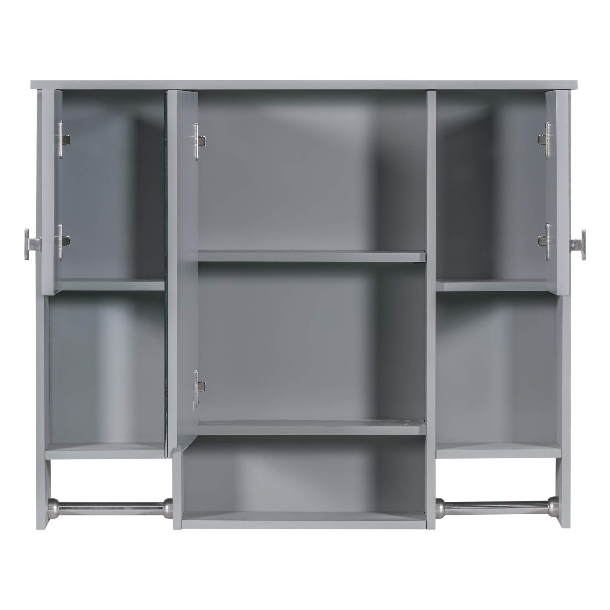 Gabinete de almacenamiento utilitario de pared de MDF gris ZAKLOOP de 6.7 pulgadas de ancho x 28.7 pulgadas de alto WU1396128708.