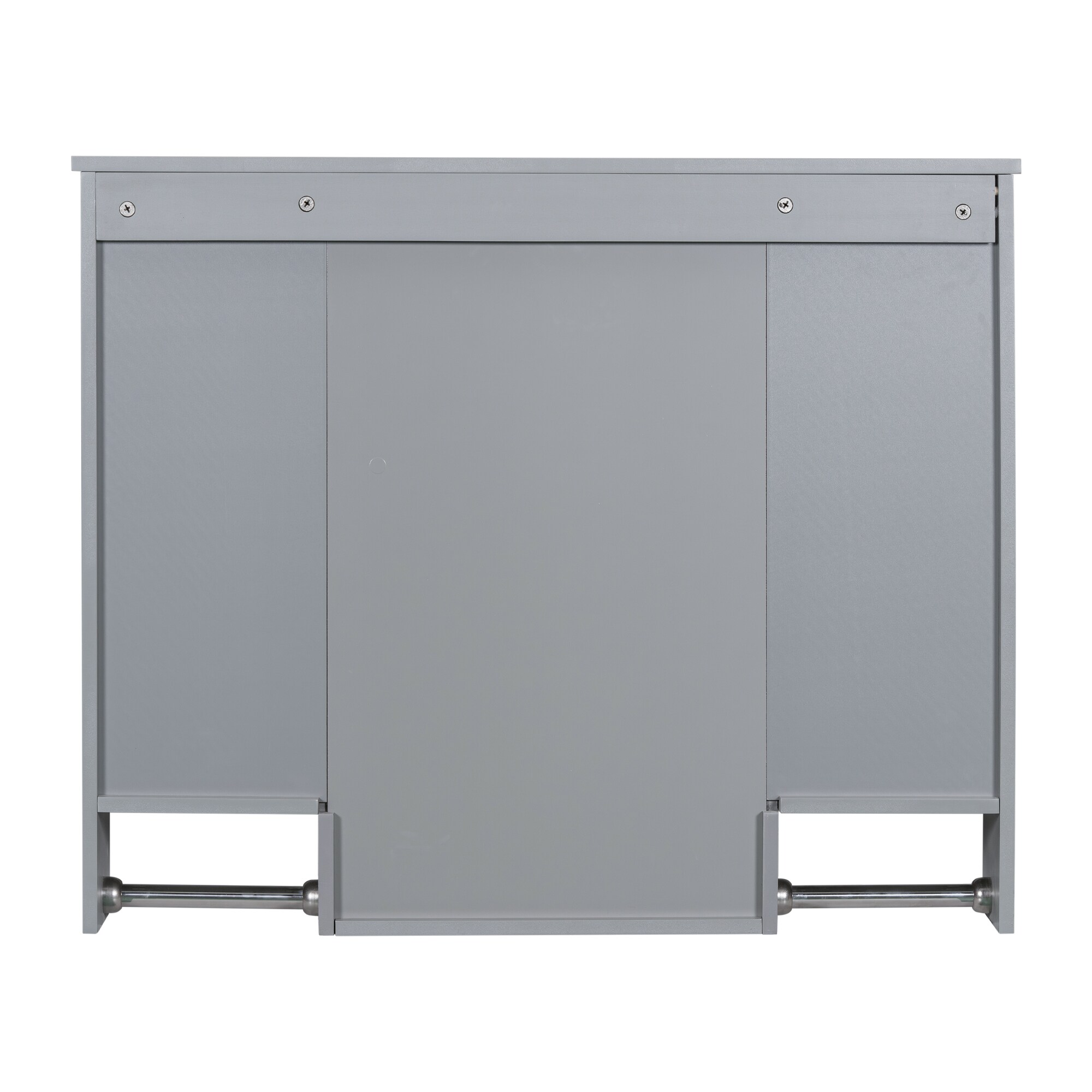 Gabinete de almacenamiento utilitario de pared de MDF gris ZAKLOOP de 6.7 pulgadas de ancho x 28.7 pulgadas de alto WU1396128708.