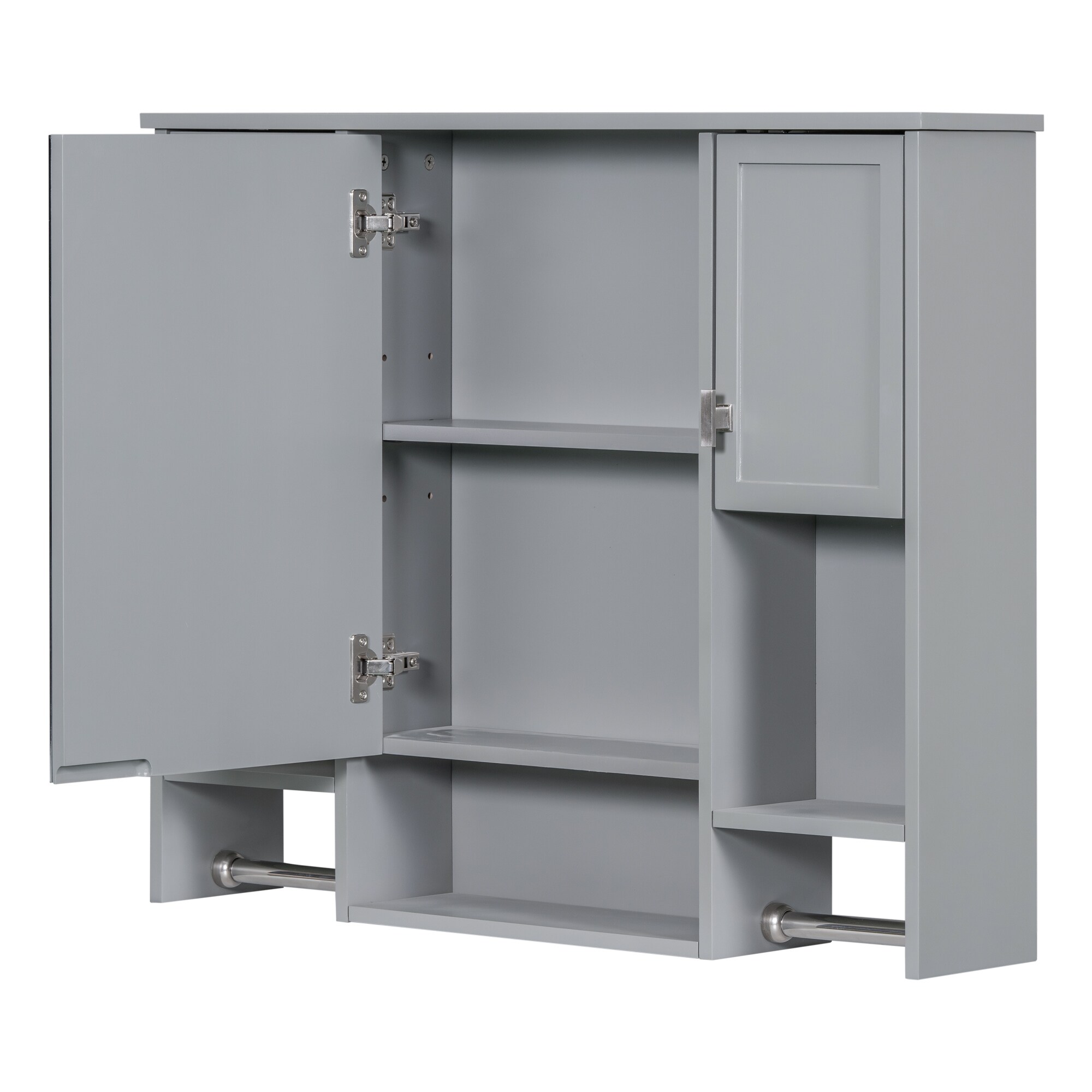 Gabinete de almacenamiento utilitario de pared de MDF gris ZAKLOOP de 6.7 pulgadas de ancho x 28.7 pulgadas de alto WU1396128708.
