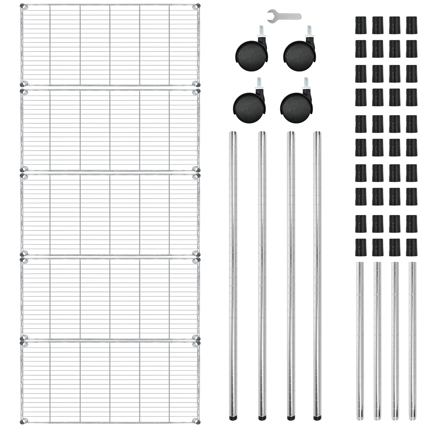 Sistema de almacenamiento para el garaje de acero cromado LTMATE 35.6 pulgadas de ancho x 17.6 pulgadas de profundidad LSHKSHLF35187005C