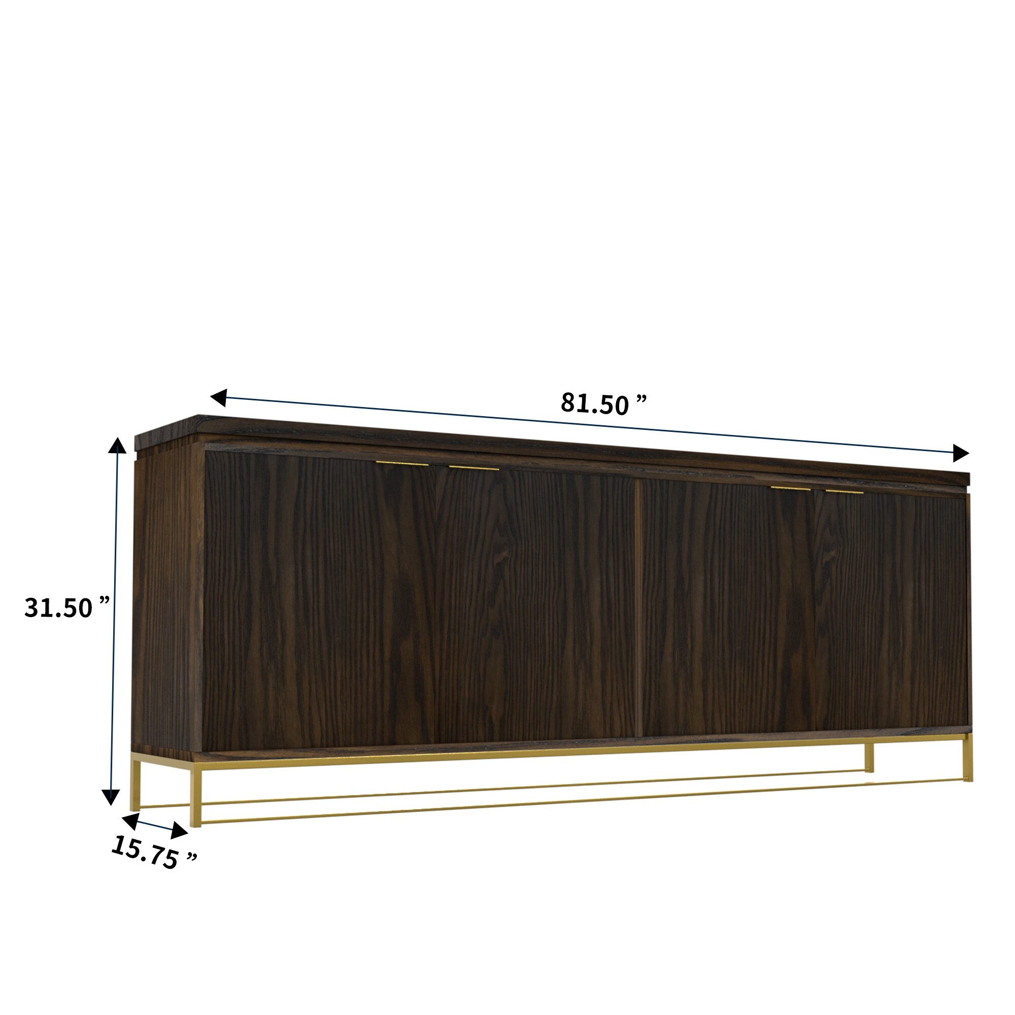 Gabinete de almacenamiento utilitario independiente de MDF marrón Clihome 15.75 pulgadas W x 31.5 pulgadas H CL-971-K-BW-N