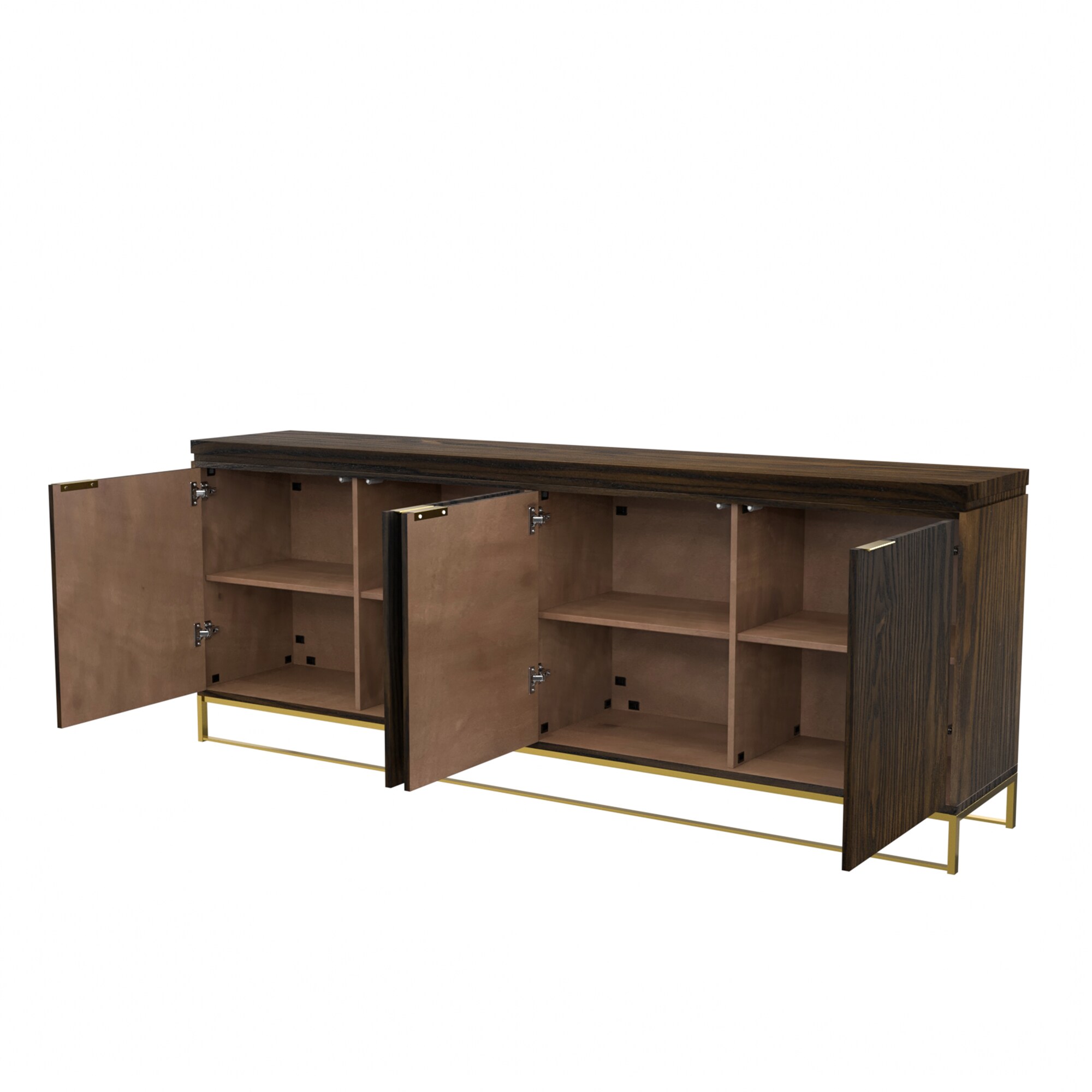 Gabinete de almacenamiento utilitario independiente de MDF marrón Clihome 15.75 pulgadas W x 31.5 pulgadas H CL-971-K-BW-N