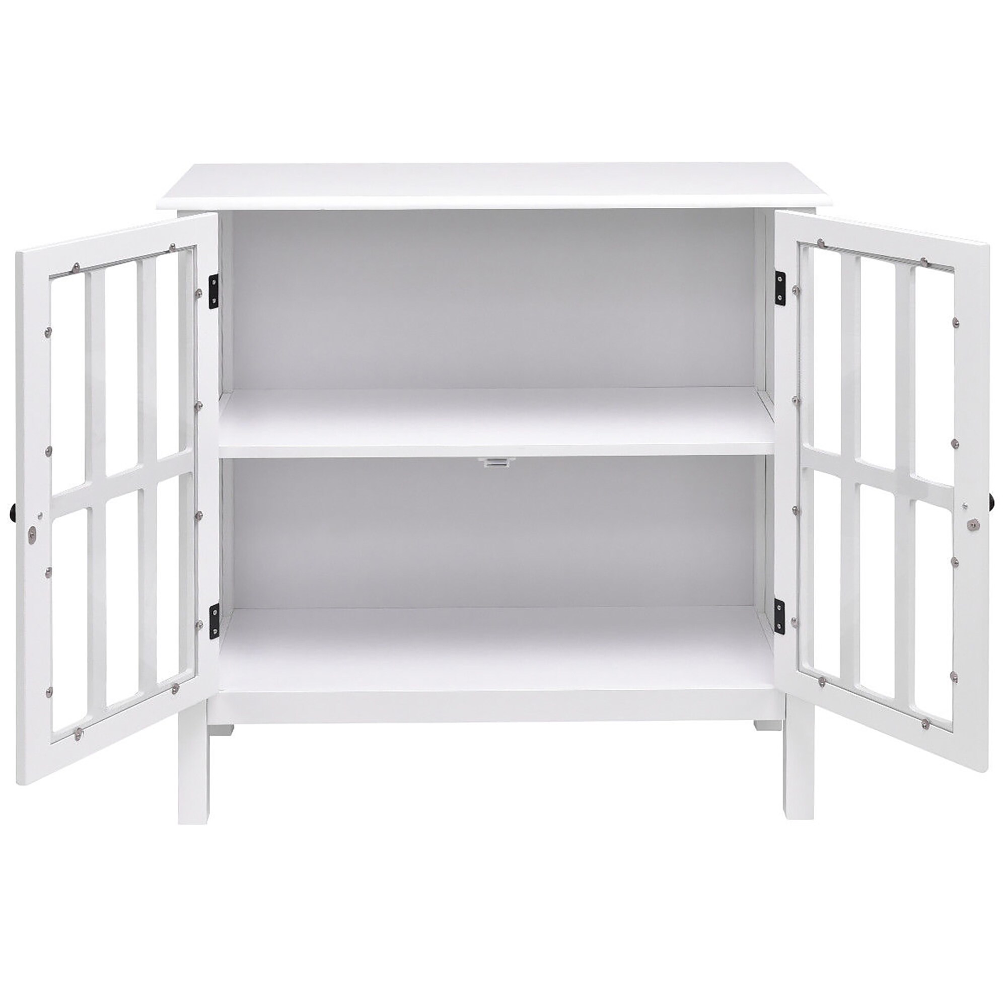 Gabinete de Almacenamiento para Utilidad Independiente de Madera Blanca de 14 Pulgadas W x 31 Pulgadas H Costway SXL00113