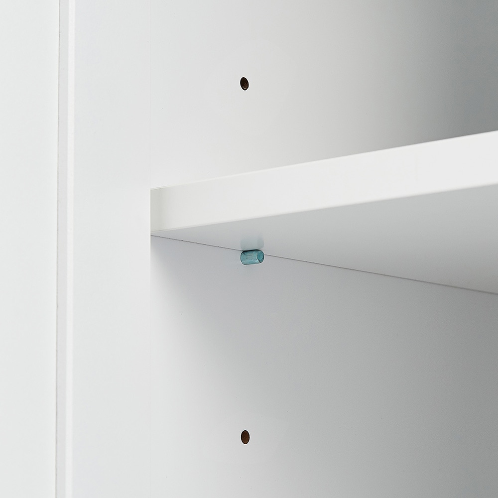 Gabinete de almacenamiento utilitario de montaje en pared de 19.6 pulgadas de ancho x 62.2 pulgadas de alto de compuesto de madera blanco ModernLuxe L-WF299285AAK
