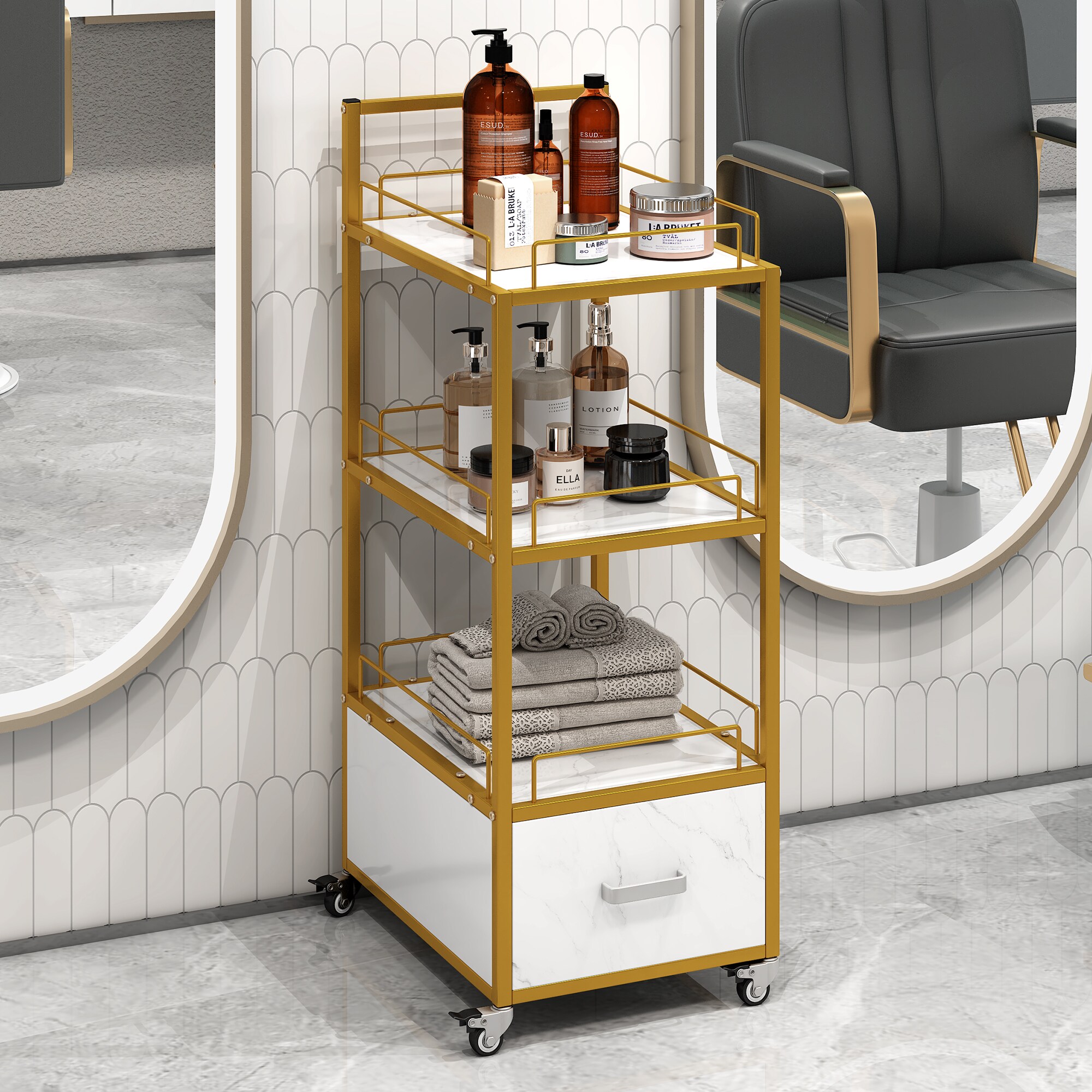Gabinete de Almacenamiento Utilitario Independiente de MDF Blanco ZAKLOOP 13 W x 36.2 H XU079106796
