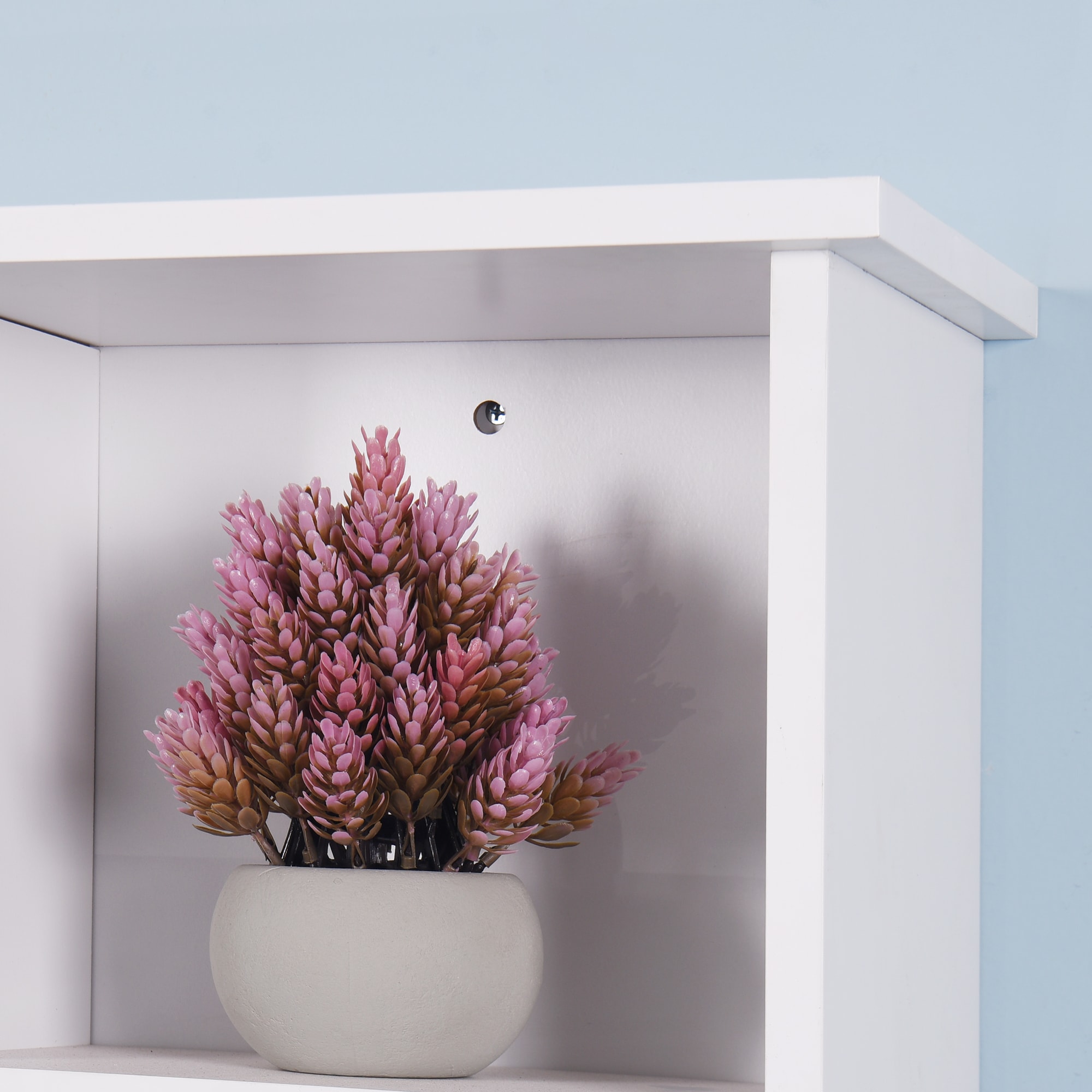 Gabinete de almacenamiento de utilidad para montar en la pared de MDF blanco ZAKLOOP de 7.1 pulgadas de ancho x 28 pulgadas de alto WU011119815