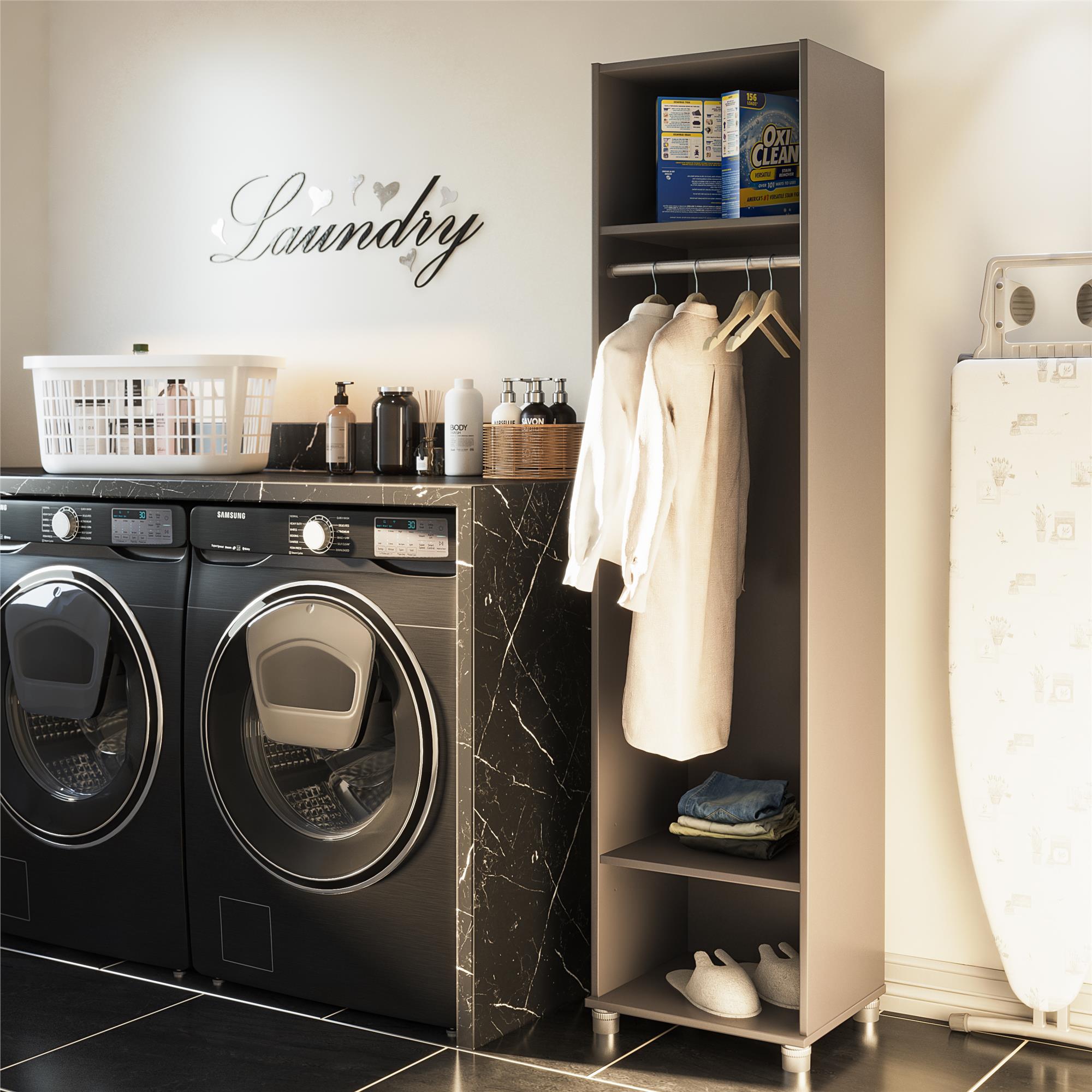 Mueble para el hogar Ameriwood Camberly 18.23 pulgadas de ancho x 74.25 pulgadas de alto gris grafito 2041408COM