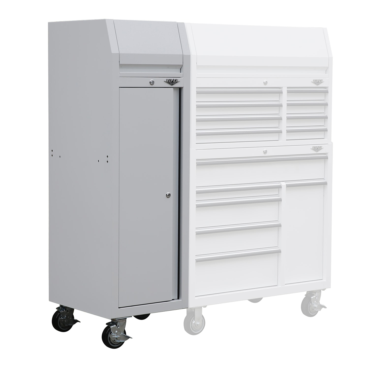 Sistema de almacenamiento para garaje de acero blanco Viper Tool Storage 19.63 pulgadas Ancho x 67 pulgadas Alto x 24.63 pulgadas Profundidad V2003SLWH