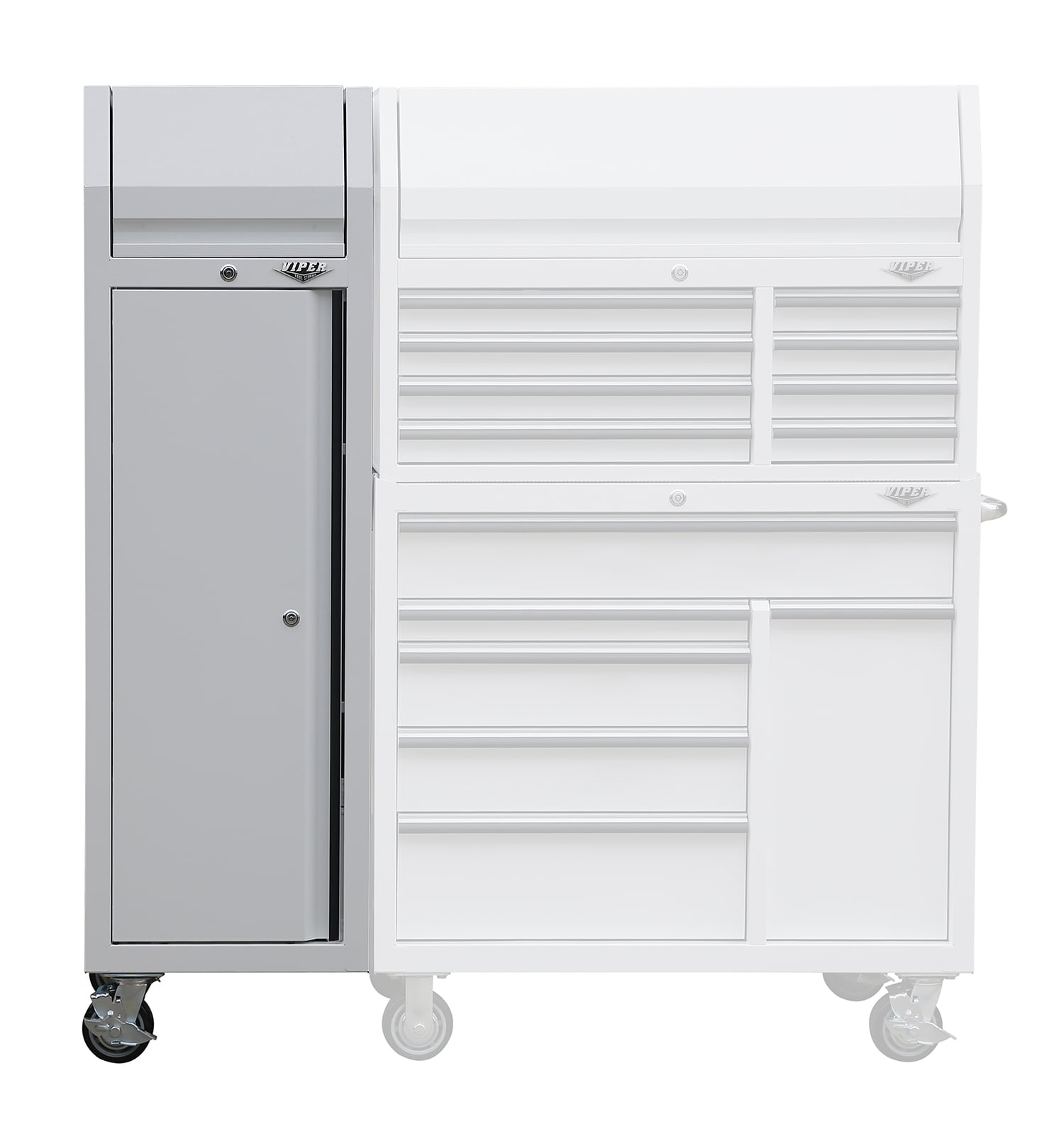 Sistema de almacenamiento para garaje de acero blanco Viper Tool Storage 19.63 pulgadas Ancho x 67 pulgadas Alto x 24.63 pulgadas Profundidad V2003SLWH