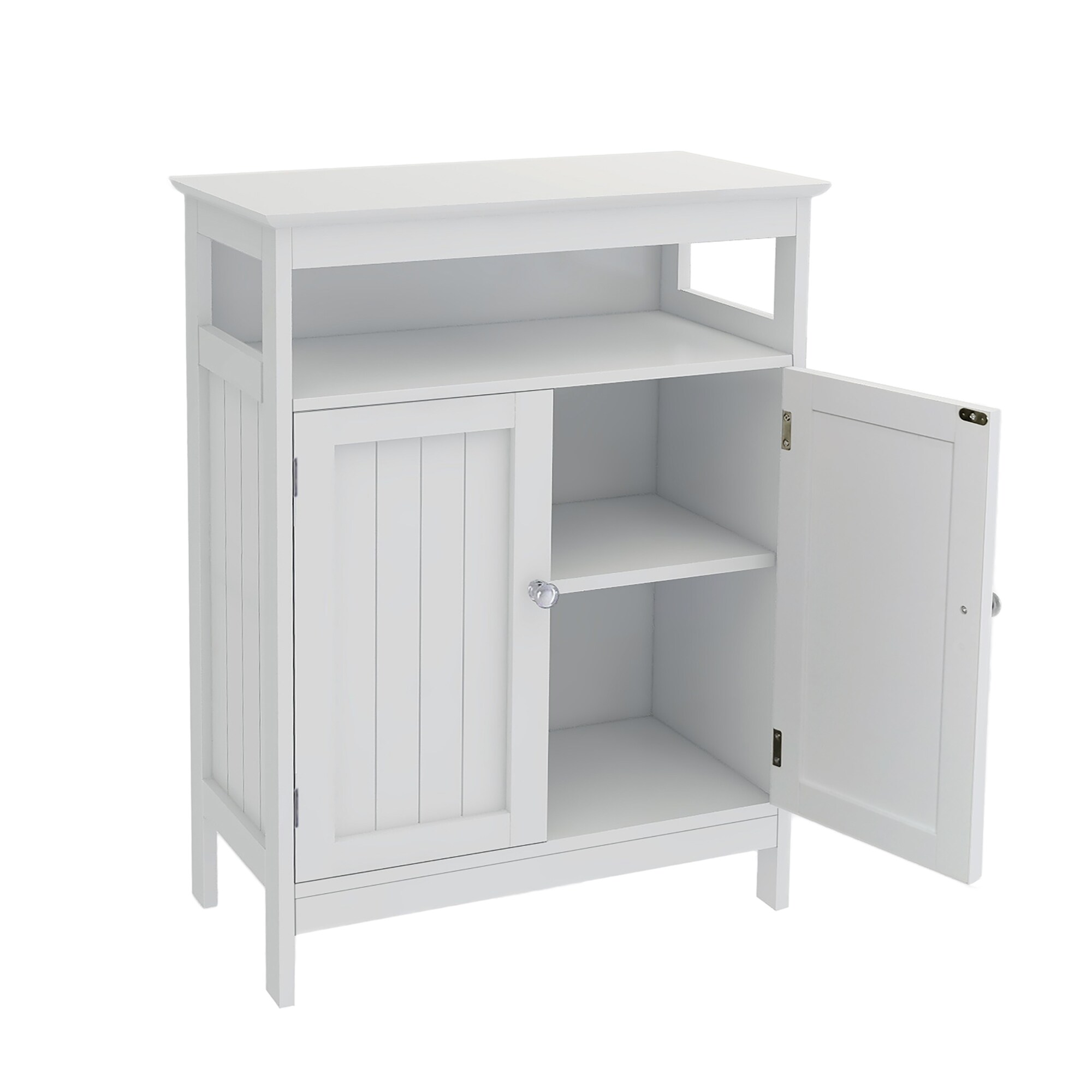 Gabinete de Almacenamiento Utilitario Independiente Blanco de MDF de 11.81 pulgadas de ancho x 31.5 pulgadas de alto ZAKLOOP WU092122923