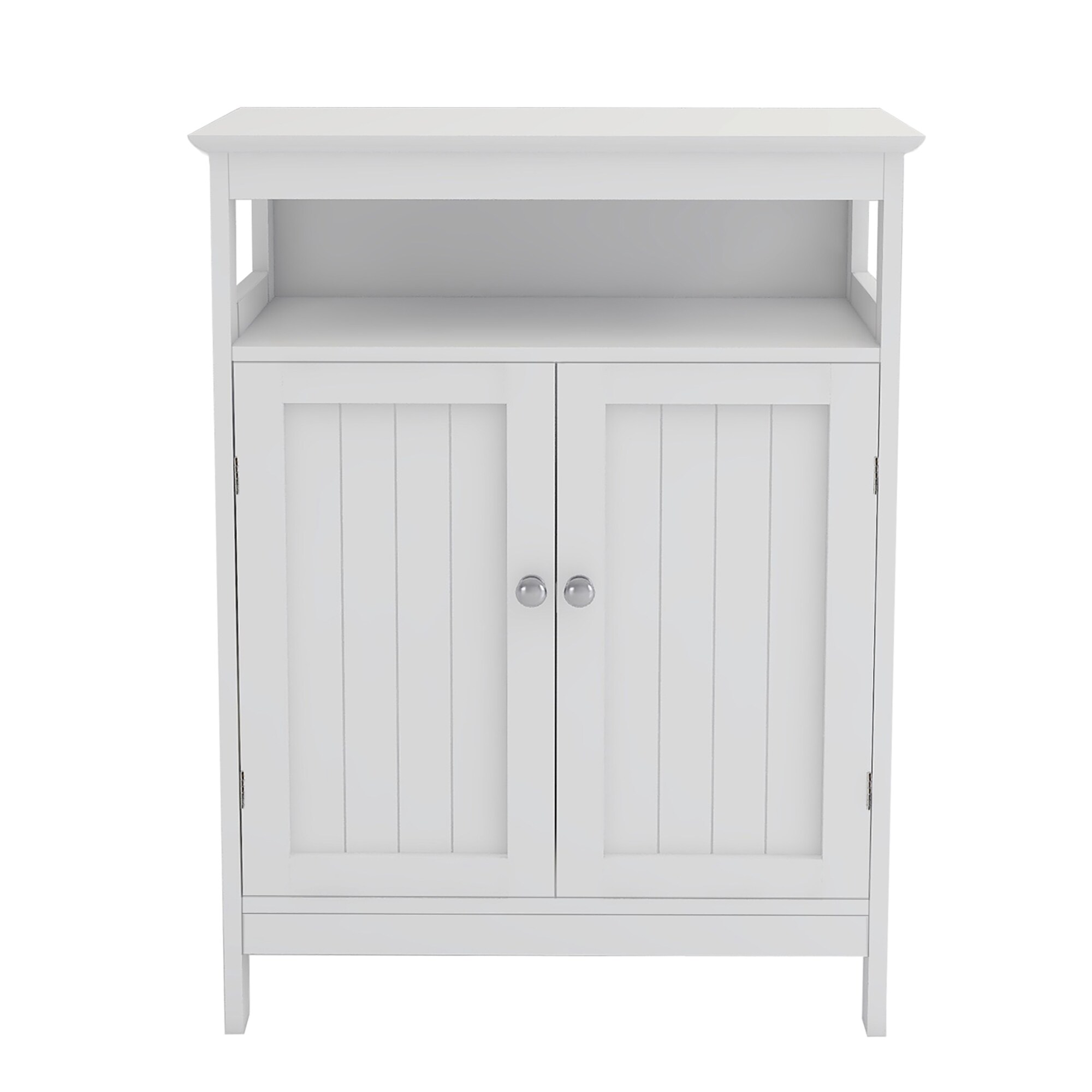 Gabinete de Almacenamiento Utilitario Independiente Blanco de MDF de 11.81 pulgadas de ancho x 31.5 pulgadas de alto ZAKLOOP WU092122923