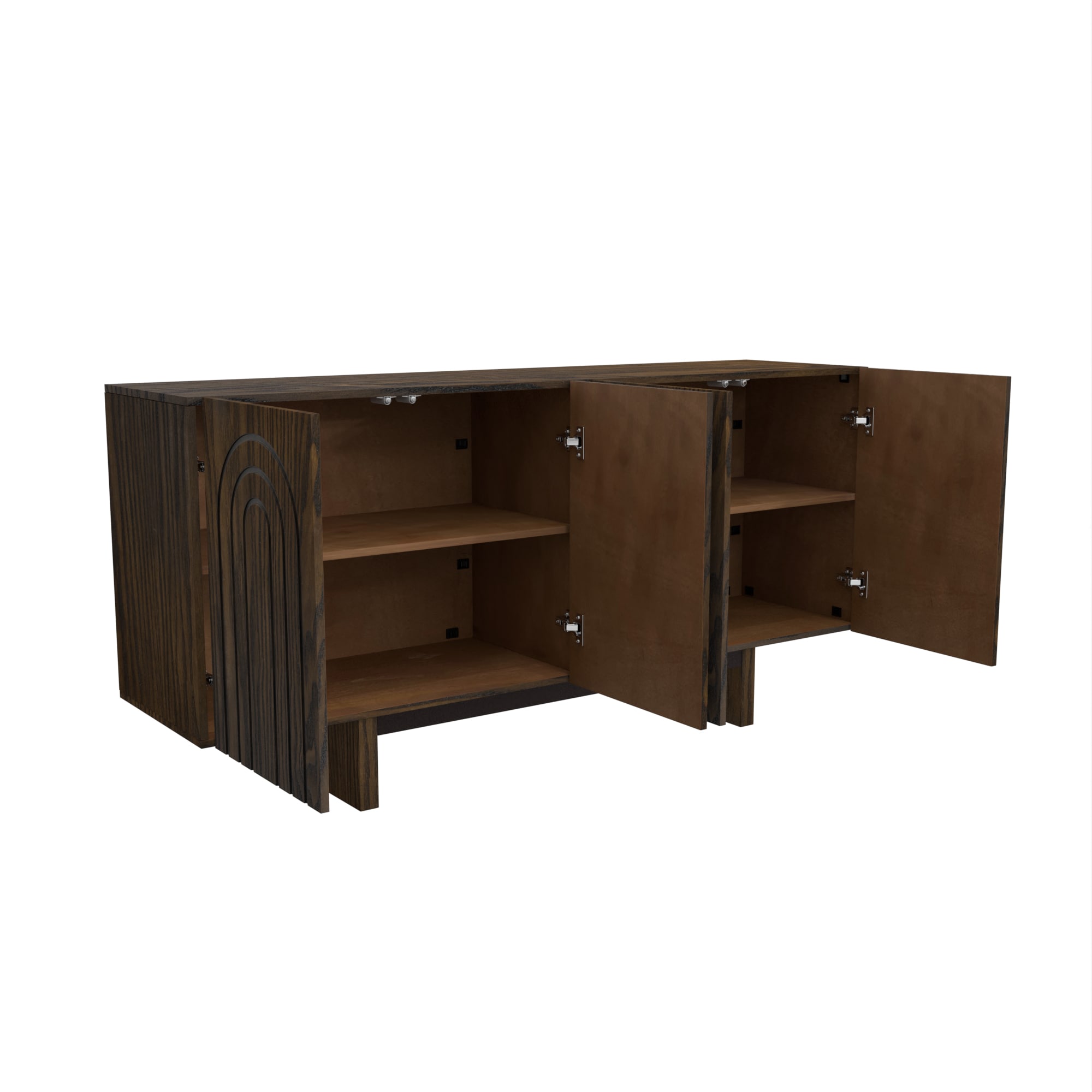 Gabinete de almacenamiento de utilidad independiente marrón de MDF Clihome 15.75 pulgadas de ancho x 30.71 pulgadas de alto CL-1659-K-BW-N