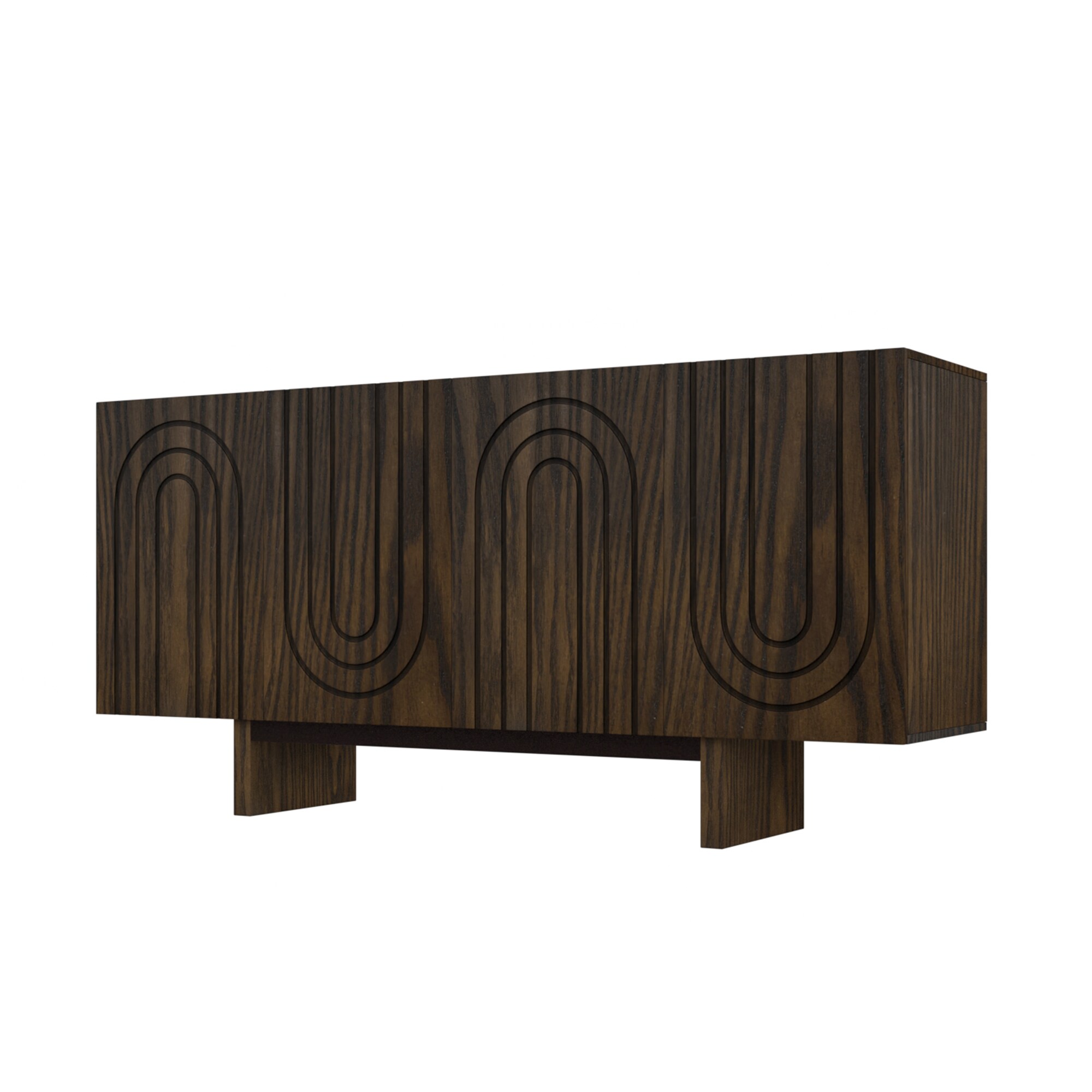 Gabinete de almacenamiento de utilidad independiente marrón de MDF Clihome 15.75 pulgadas de ancho x 30.71 pulgadas de alto CL-1659-K-BW-N