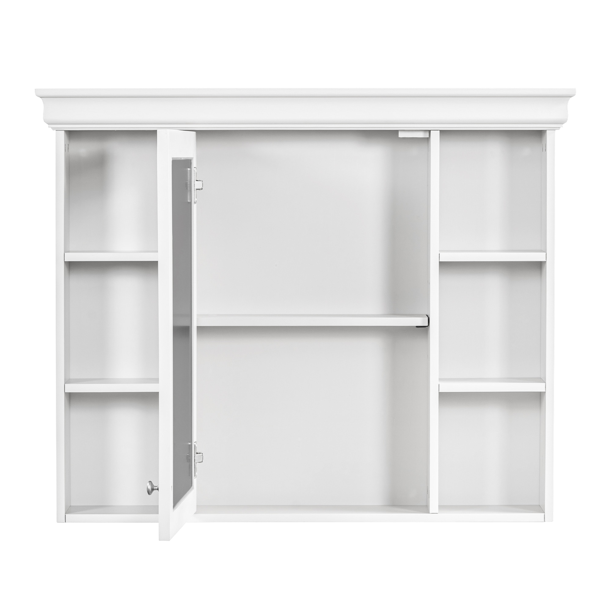 Gabinete de almacenamiento utilitario de montaje en pared blanco de MDF ZAKLOOP 7.16 pulgadas de ancho x 28.74 pulgadas de alto XU1396112830