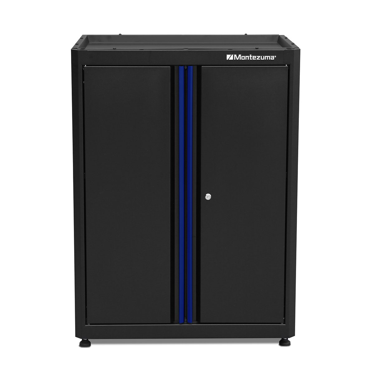 Sistema de almacenamiento para garaje de acero negro Montezuma 30.5 pulgadas de ancho x 40 pulgadas de alto x 24 pulgadas de profundidad BKMG3024STBC