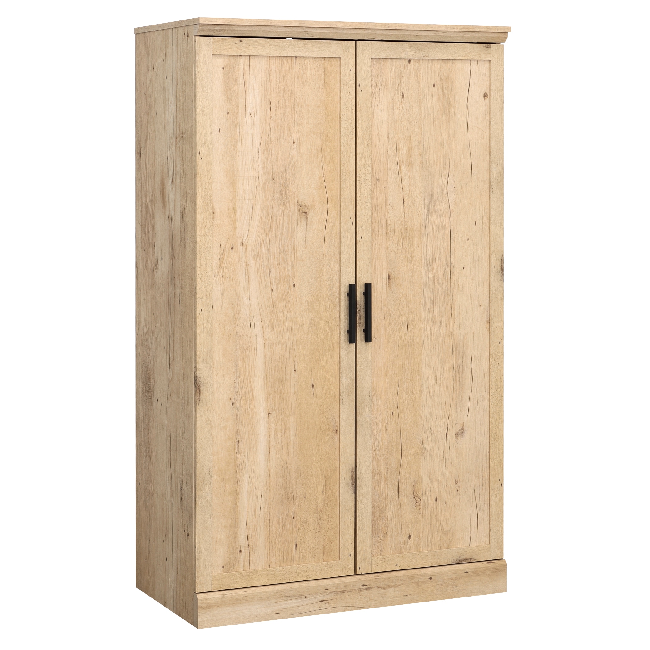 Gabinete de almacenamiento utilitario independiente de 34.882 pulgadas de ancho x 59.764 pulgadas de alto de Particleboard Prime Oak de Sauder 433964