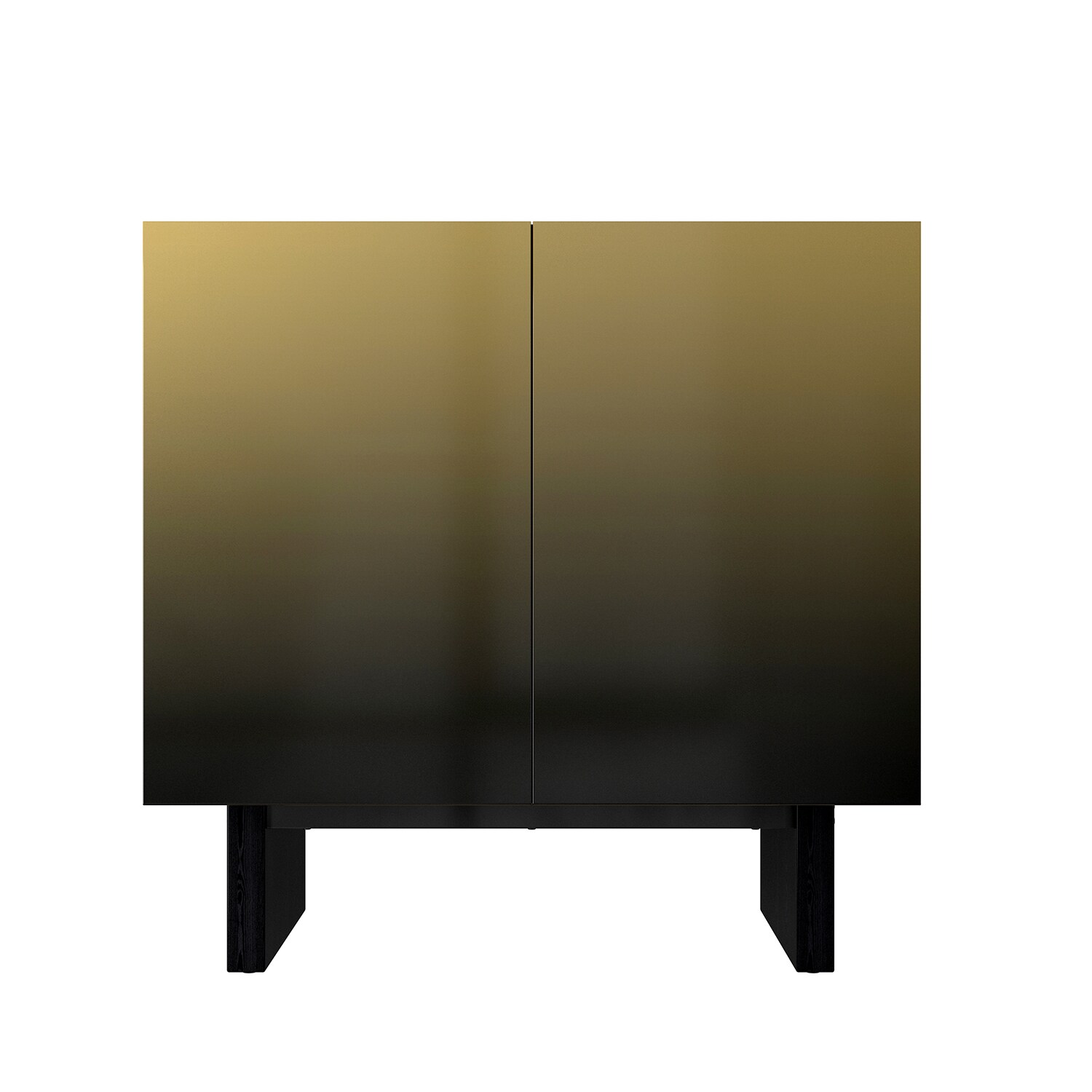 Gabinete de Almacenamiento de Utilidad Independiente de MDF dorado cepillado de 15.75 pulgadas de ancho por 31.5 pulgadas de alto GZ-W-1658S-K