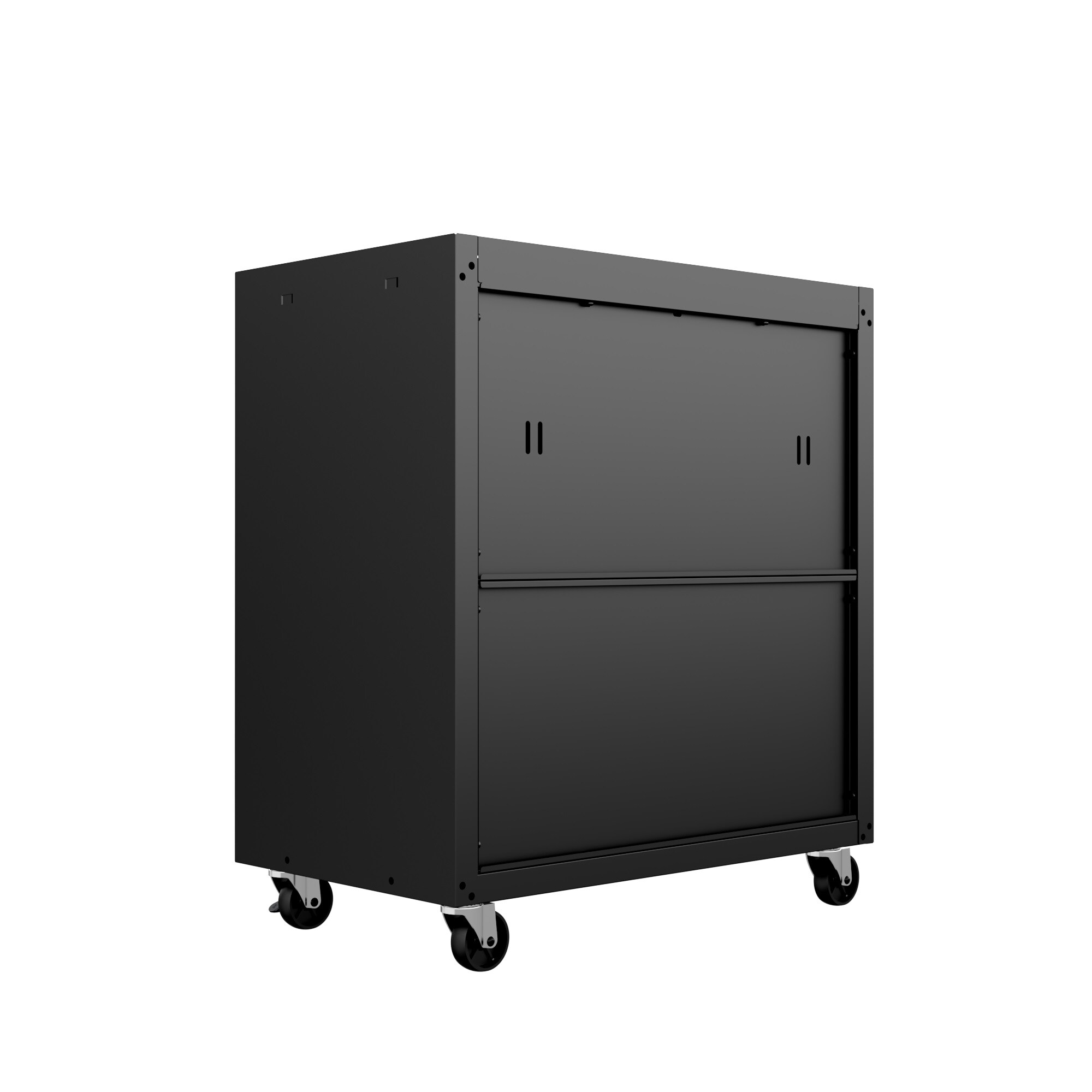 Gabinete de garaje independiente de aluminio en gris de 30.3 pulgadas de ancho x 31.5 pulgadas de alto x 18.2 pulgadas de profundidad de Manhattan Comfort Fortress 3GMCC-CH