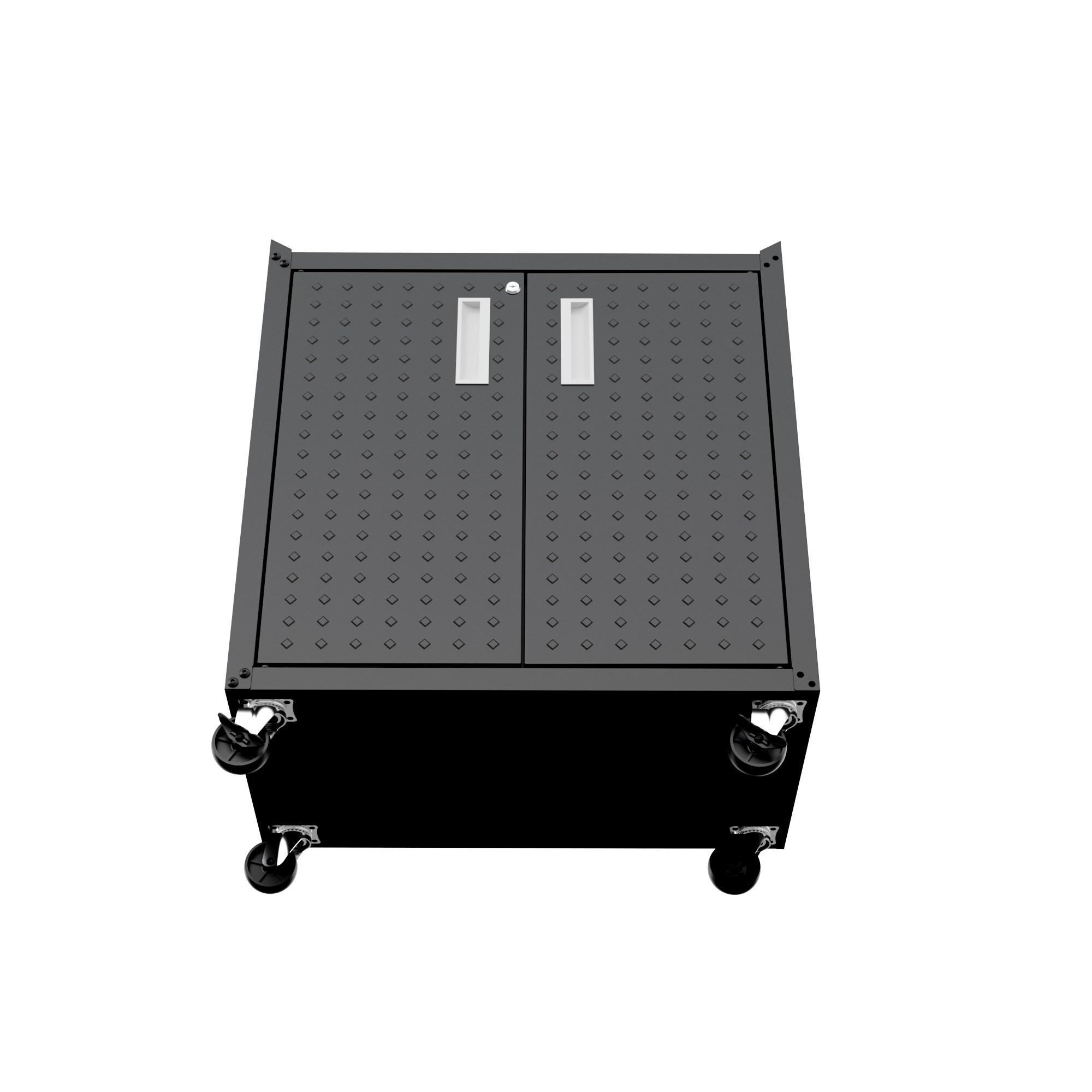 Gabinete de garaje independiente de aluminio en gris de 30.3 pulgadas de ancho x 31.5 pulgadas de alto x 18.2 pulgadas de profundidad de Manhattan Comfort Fortress 3GMCC-CH