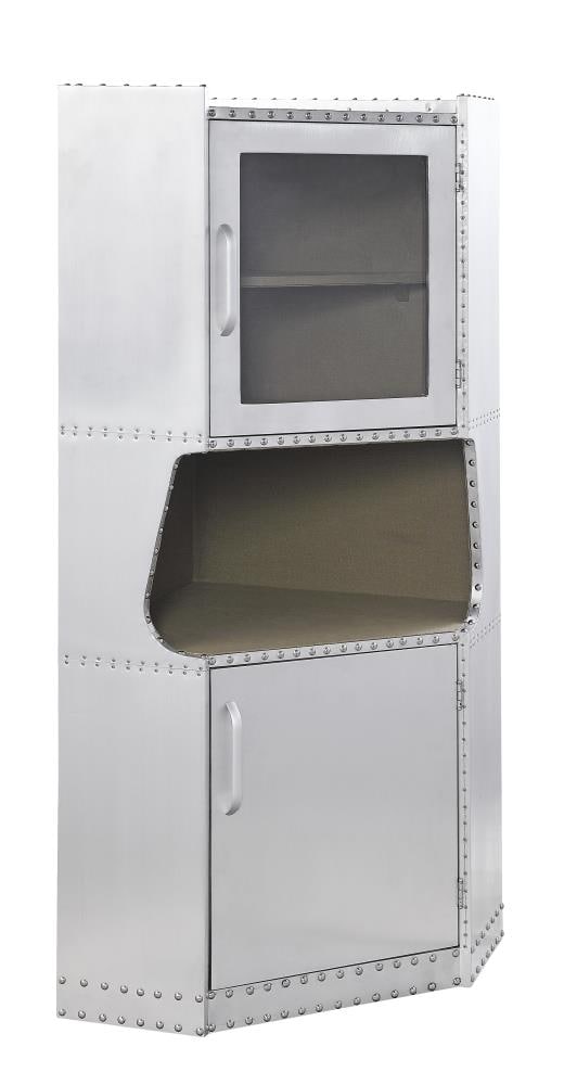 Gabinete de almacenamiento independiente de acero y aluminio Brancaster de 30 pulgadas de ancho x 57 pulgadas de alto de ACME FURNITURE 97710