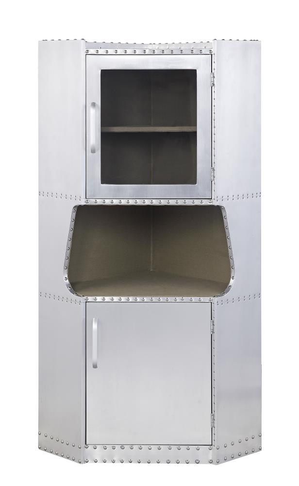 Gabinete de almacenamiento independiente de acero y aluminio Brancaster de 30 pulgadas de ancho x 57 pulgadas de alto de ACME FURNITURE 97710