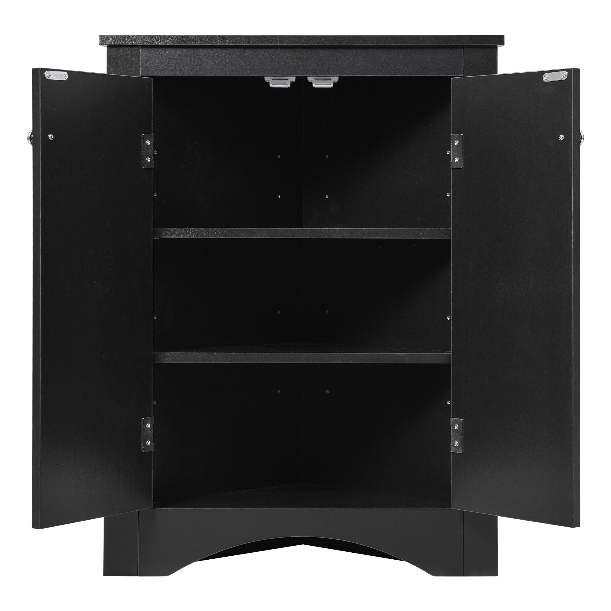Gabinete de almacenamiento utilitario de pared en negro de MDF Siavonce 17 pulg. x 32 pulg. modelo ZX-D0102HEBENG