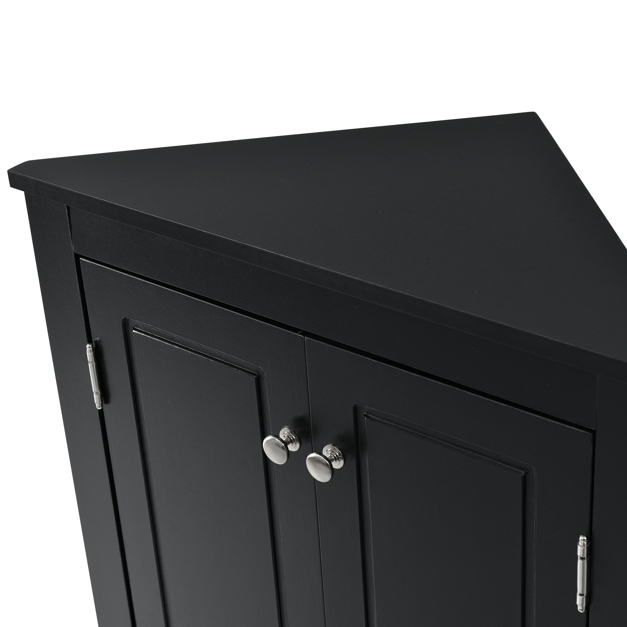 Gabinete de almacenamiento utilitario de pared en negro de MDF Siavonce 17 pulg. x 32 pulg. modelo ZX-D0102HEBENG