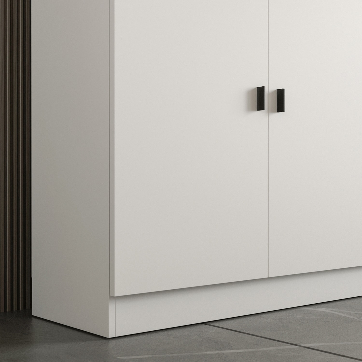 Gabinete de almacenamiento utilitario autónomo de MDF blanco FUFU&GAGA de 47.2 pulgadas de ancho x 87.8 pulgadas de alto KF210158+159+163