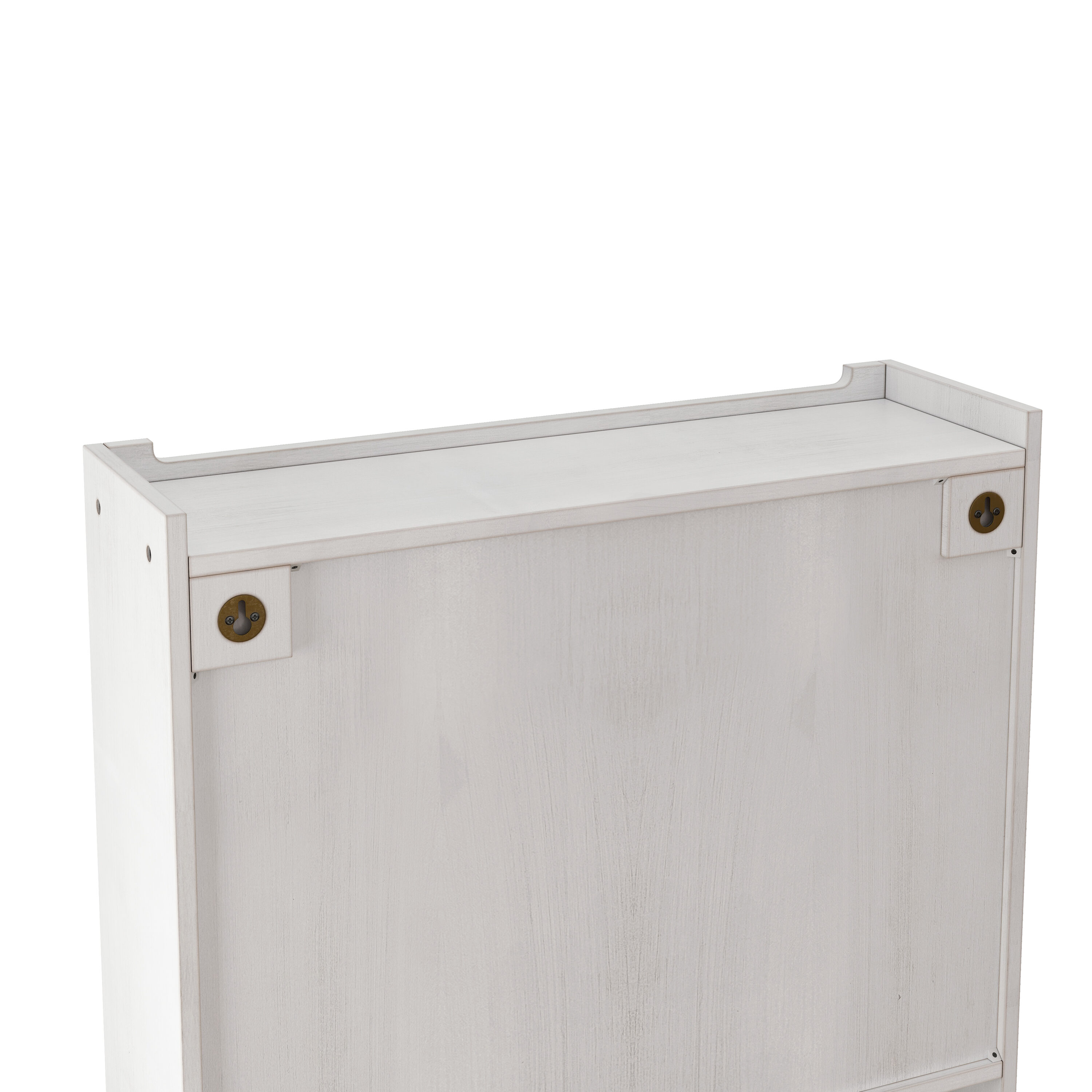 Gabinete de almacenamiento montado en la pared de utilidad de compuesto de madera blanco ZAKLOOP 7.08 pulgadas de Ancho x 23.62 pulgadas de Alto WU1396P149670