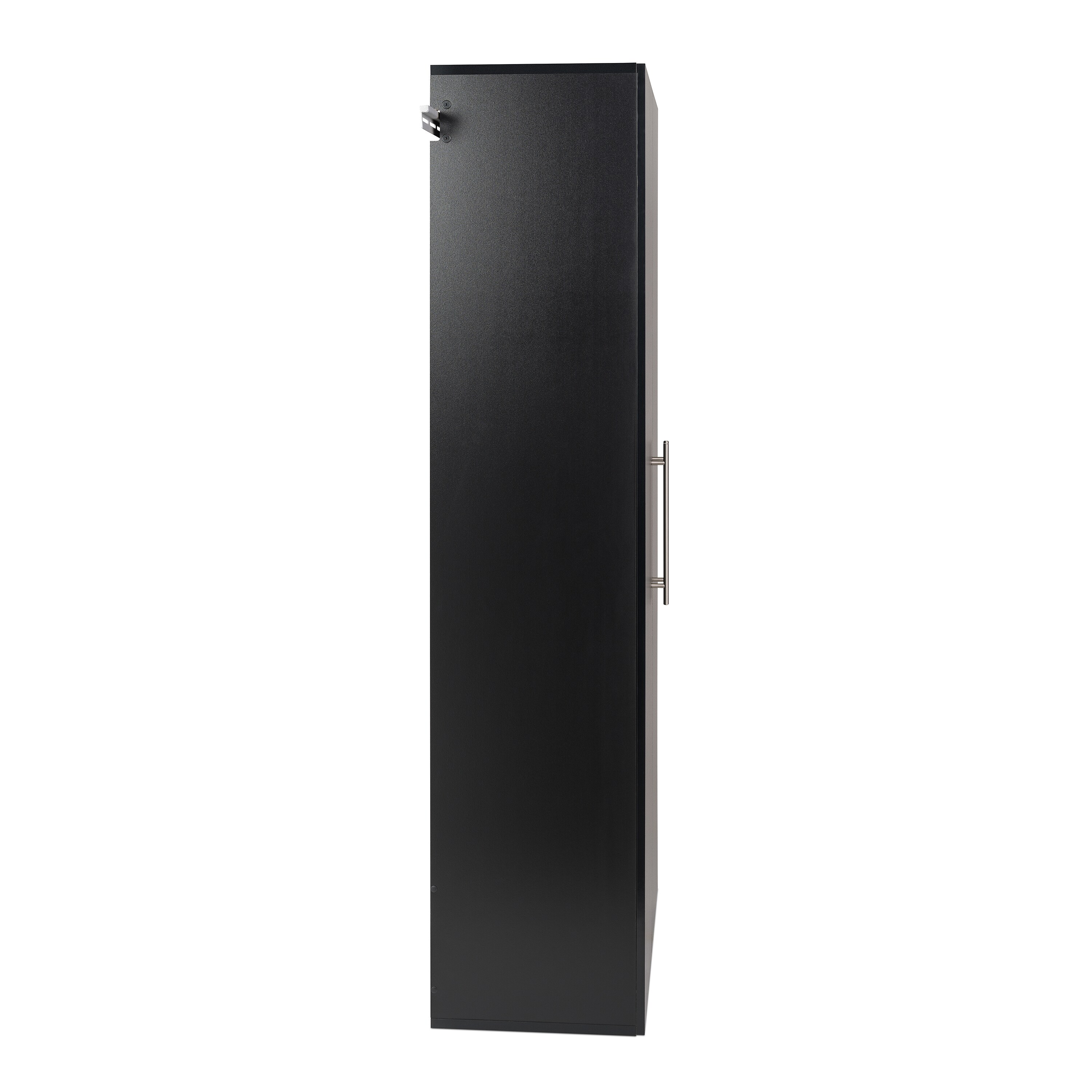 Gabinete para garaje de madera compuesta montado en la pared Prepac HangUps de 30 pulgadas de ancho x 72 pulgadas de alto x 16 pulgadas de profundidad en color negro BSCW-0707-2K