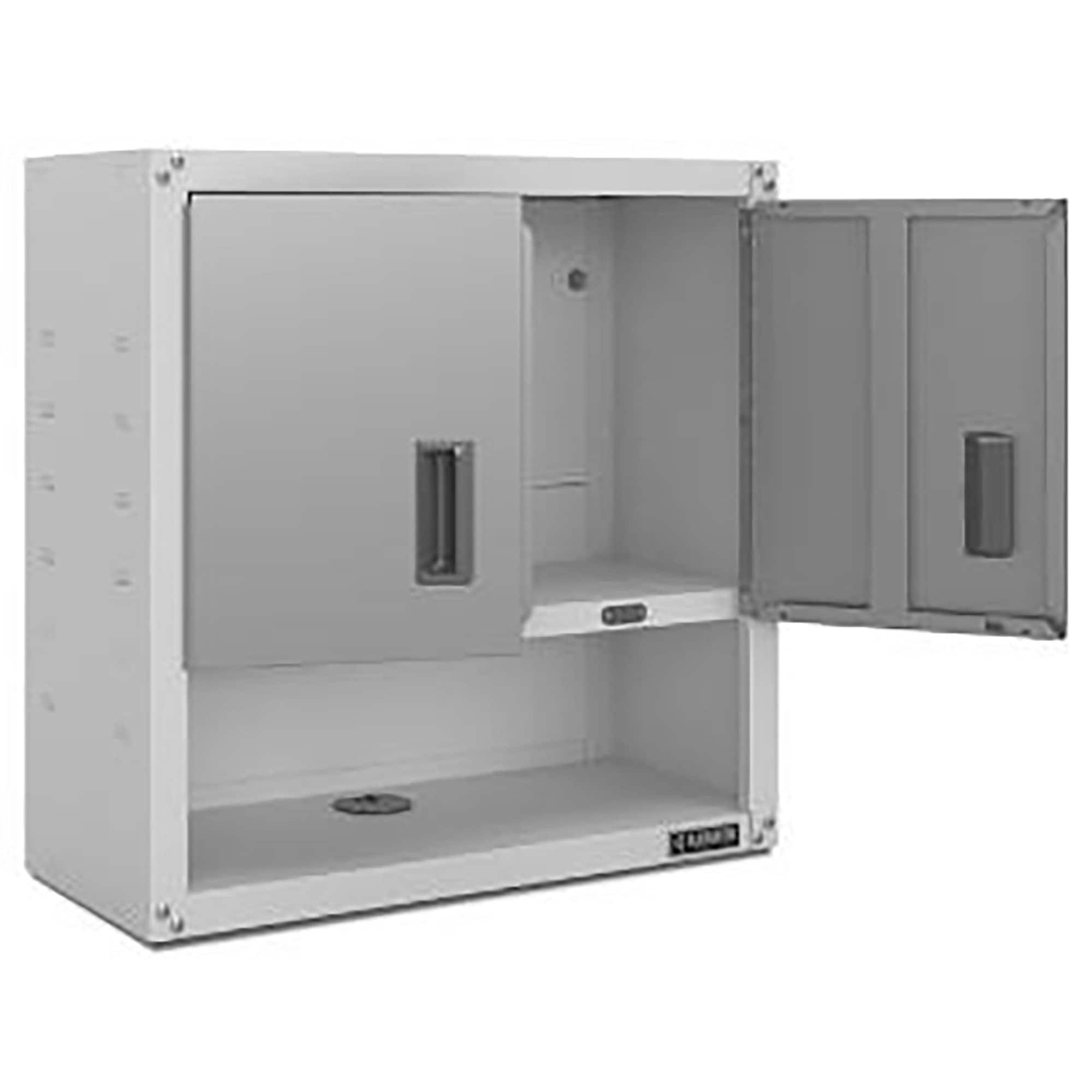 Gabinete de pared para garaje de acero de 28 pulgadas de ancho x 28 pulgadas de alto x 12 pulgadas de profundidad en color blanco Gladiator GAWG28KVEW