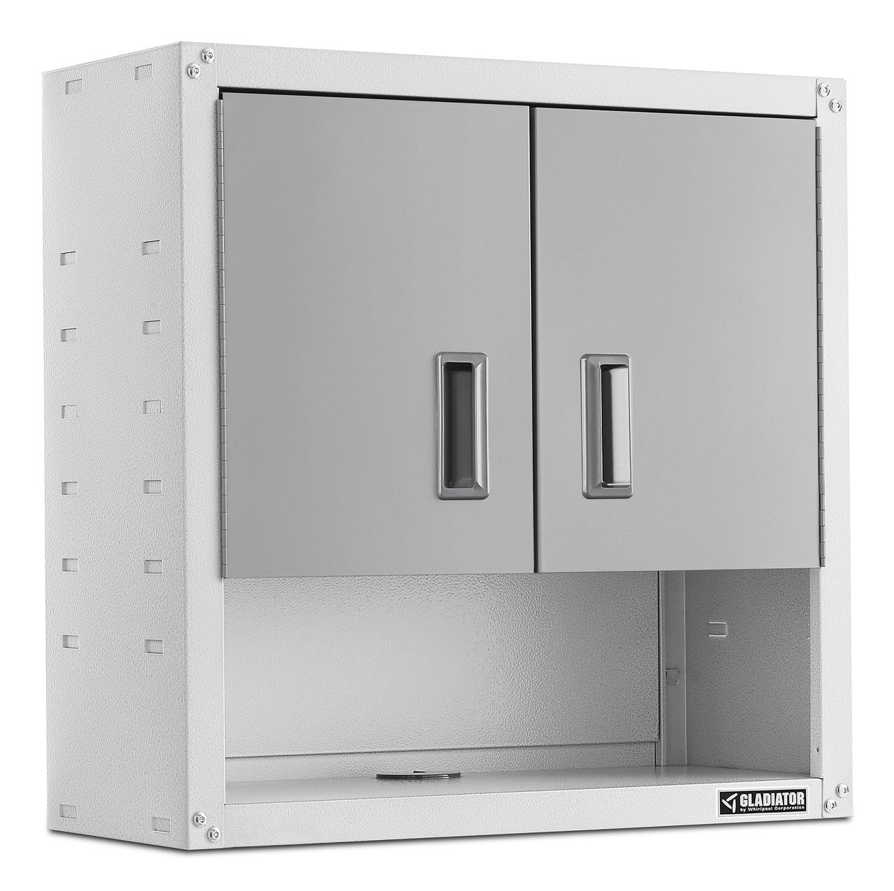Gabinete de pared para garaje de acero de 28 pulgadas de ancho x 28 pulgadas de alto x 12 pulgadas de profundidad en color blanco Gladiator GAWG28KVEW