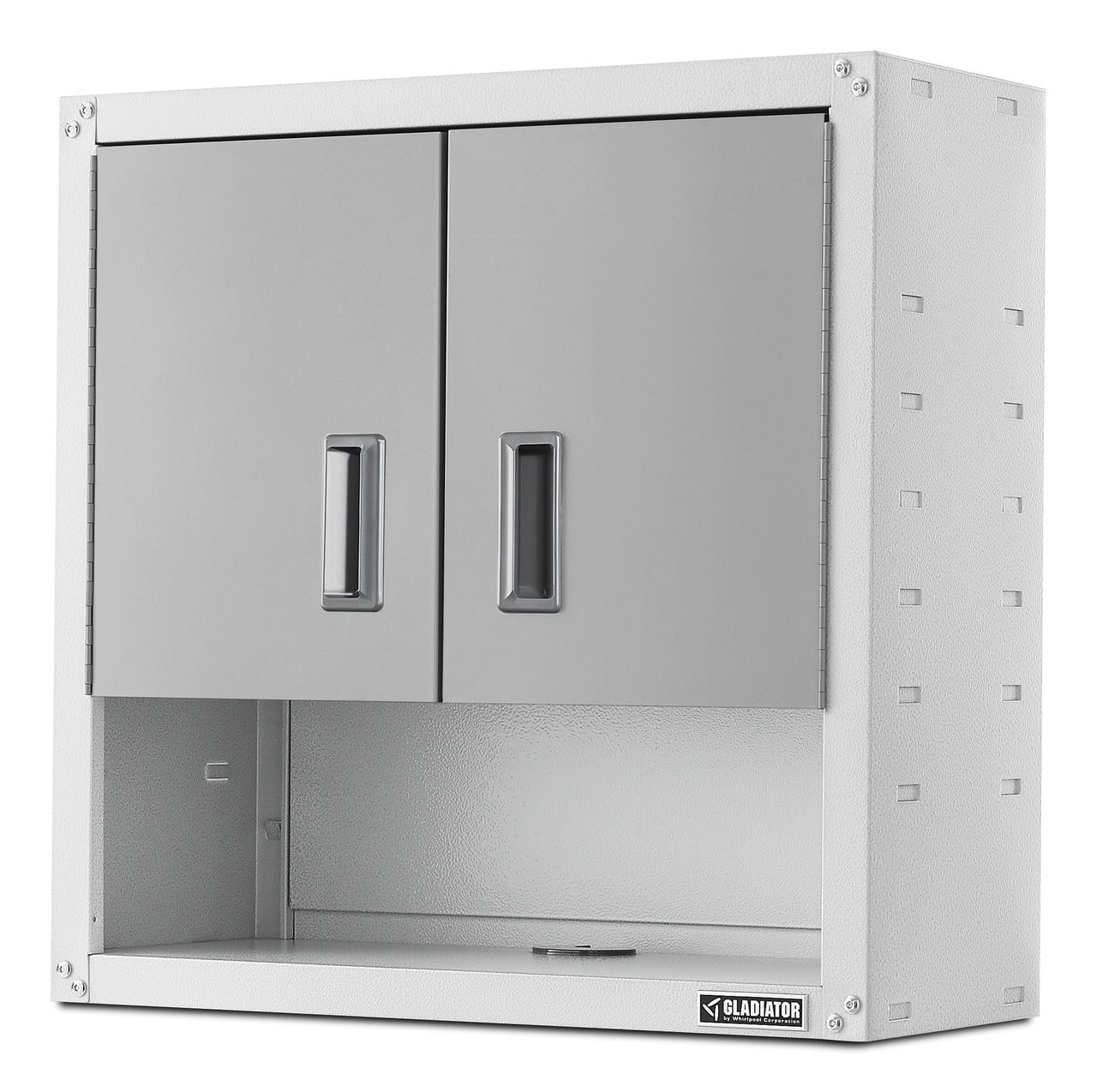 Gabinete de pared para garaje de acero de 28 pulgadas de ancho x 28 pulgadas de alto x 12 pulgadas de profundidad en color blanco Gladiator GAWG28KVEW